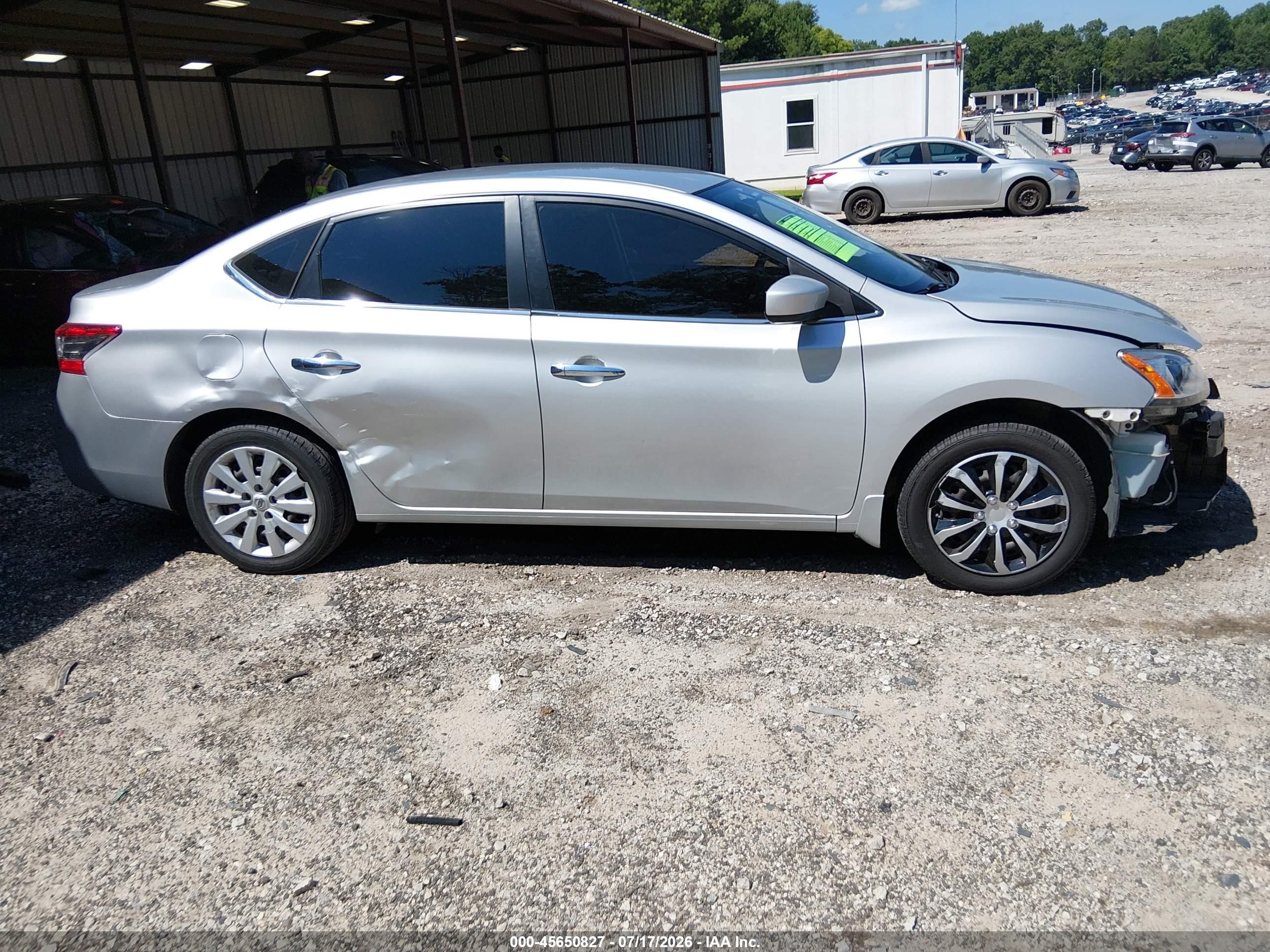 2014 Nissan Sentra S Silver vin: 3N1AB7AP7EY285637