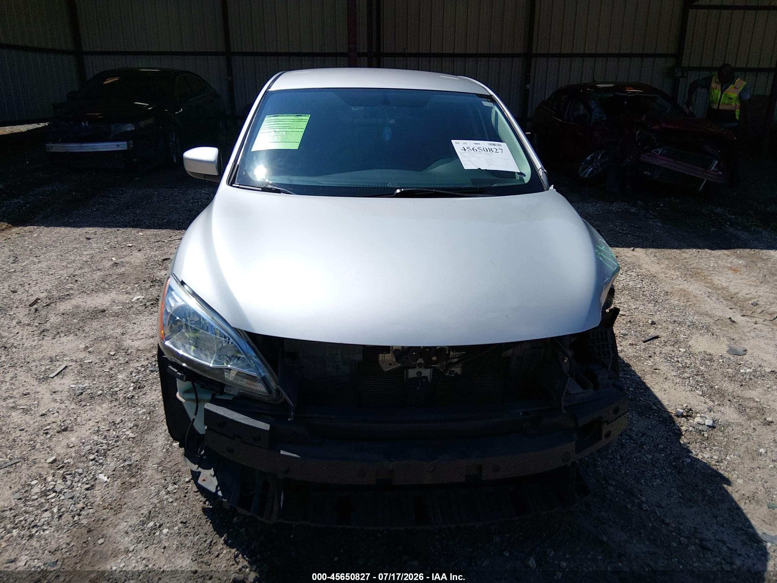 2014 Nissan Sentra S Silver vin: 3N1AB7AP7EY285637