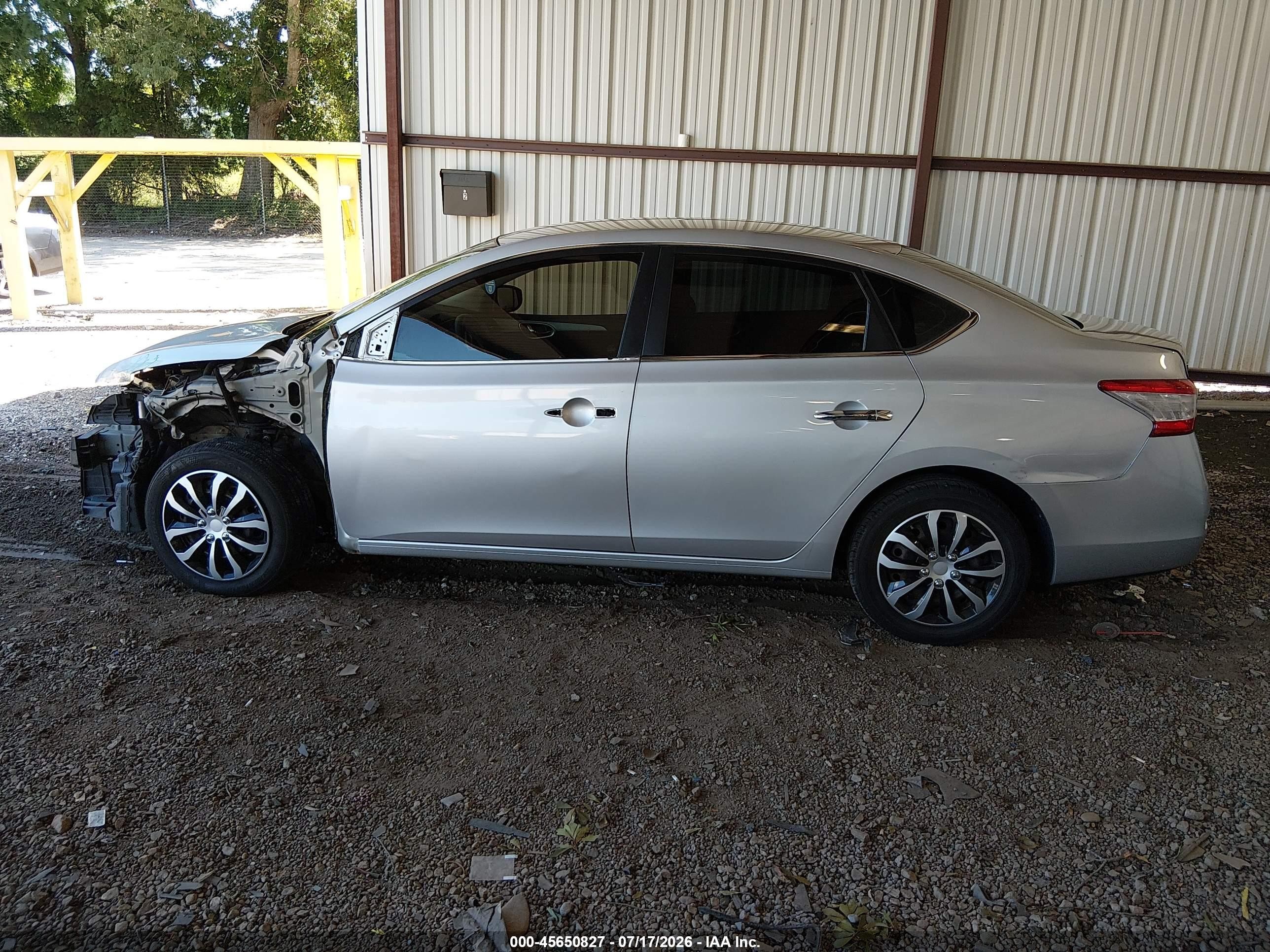 2014 Nissan Sentra S Silver vin: 3N1AB7AP7EY285637