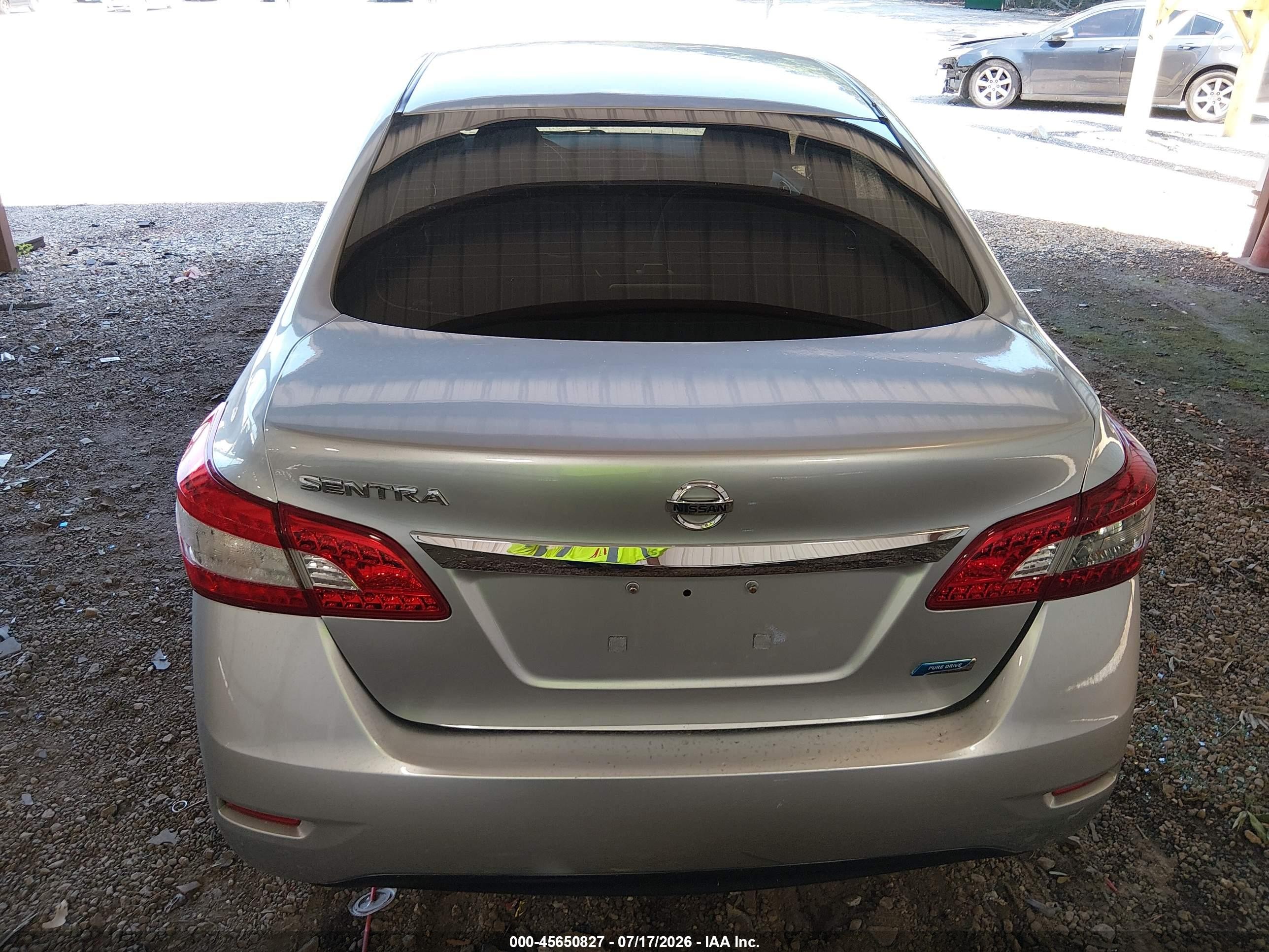 2014 Nissan Sentra S Silver vin: 3N1AB7AP7EY285637