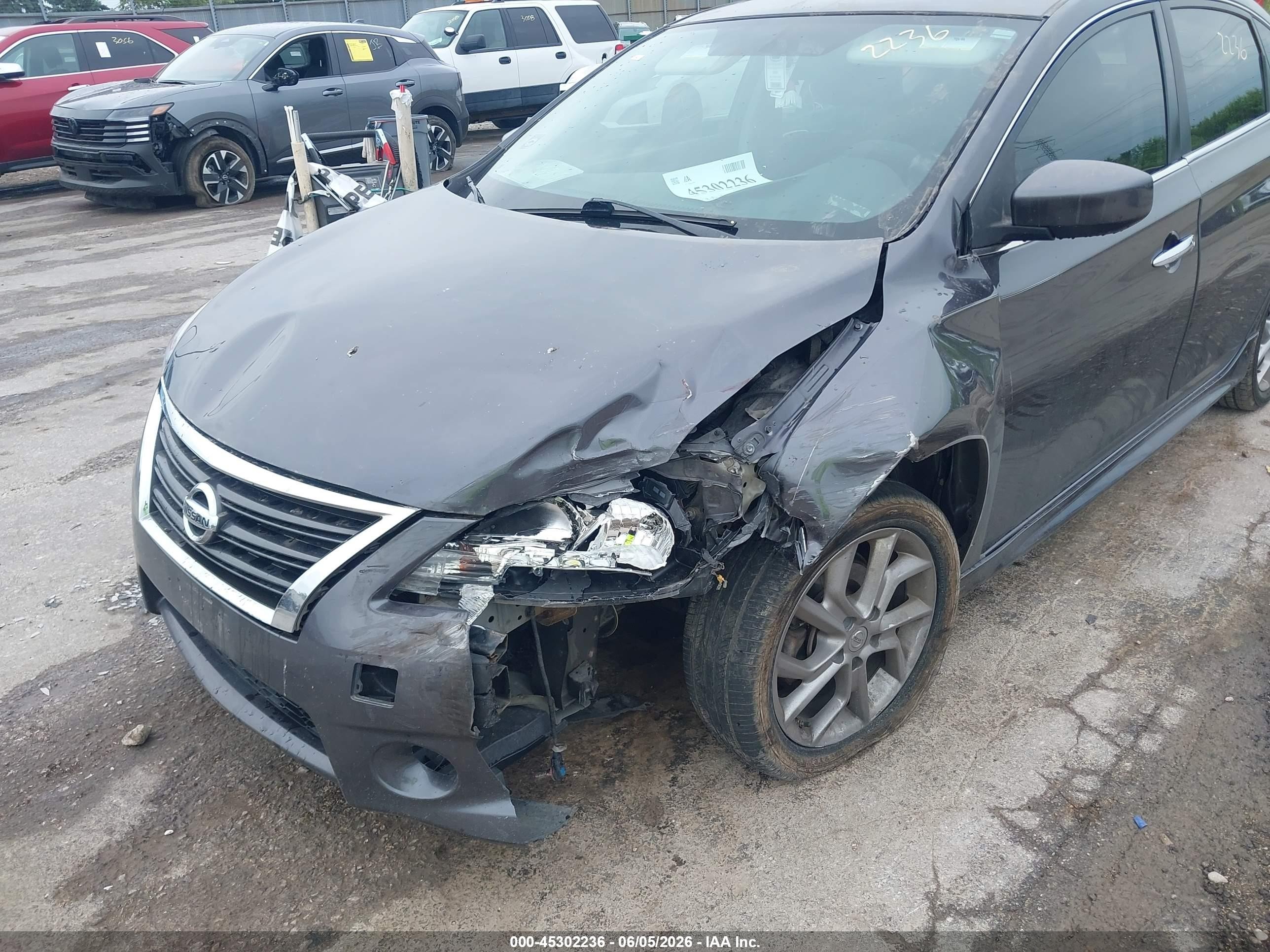 2014 Nissan Sentra Sr Gray vin: 3N1AB7AP7EY288070