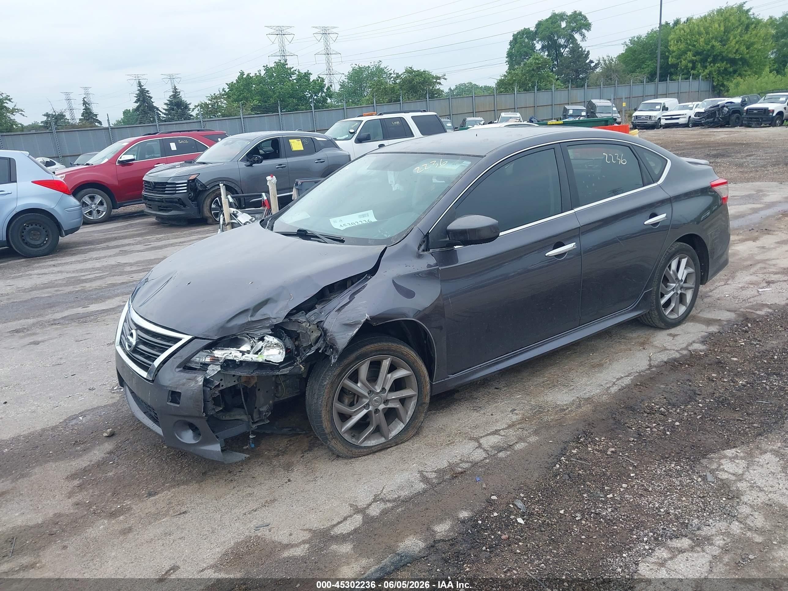 2014 Nissan Sentra Sr Gray vin: 3N1AB7AP7EY288070