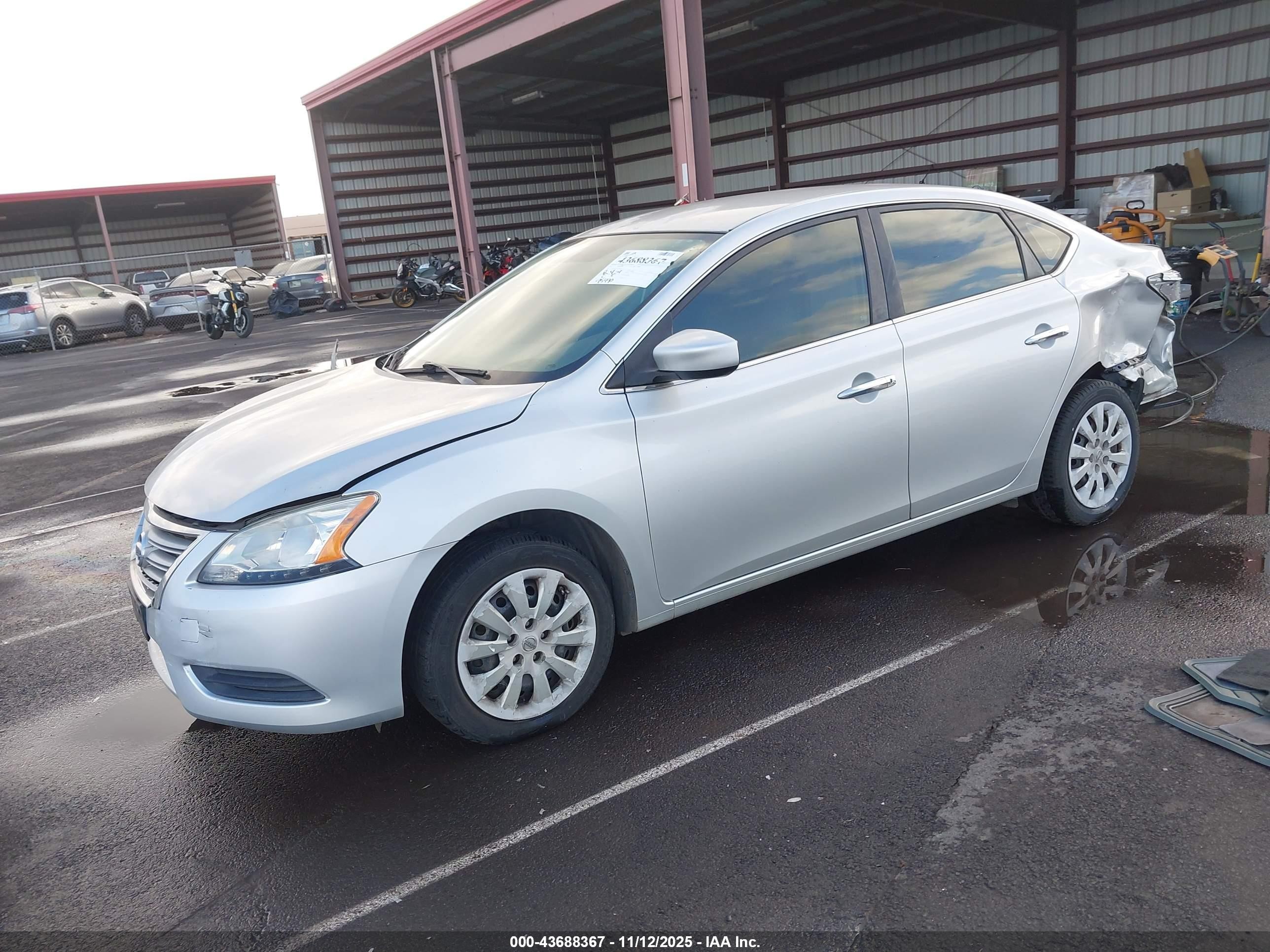 2014 Nissan Sentra S Silver vin: 3N1AB7AP7EY289249