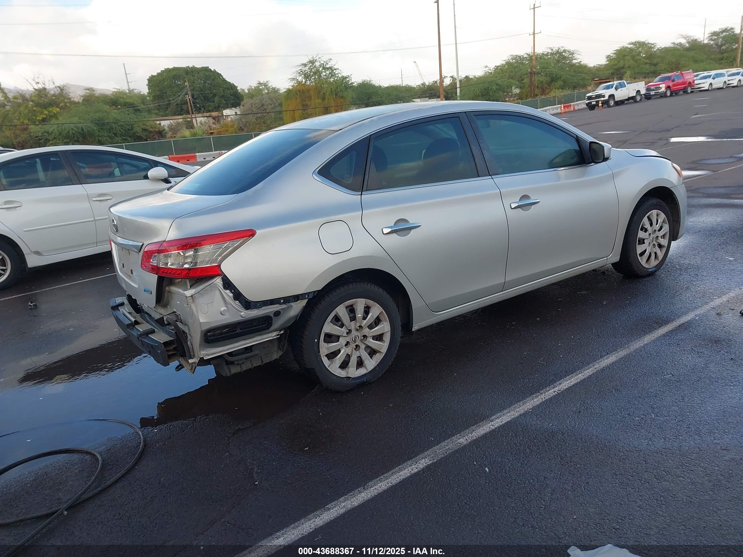 2014 Nissan Sentra S Silver vin: 3N1AB7AP7EY289249