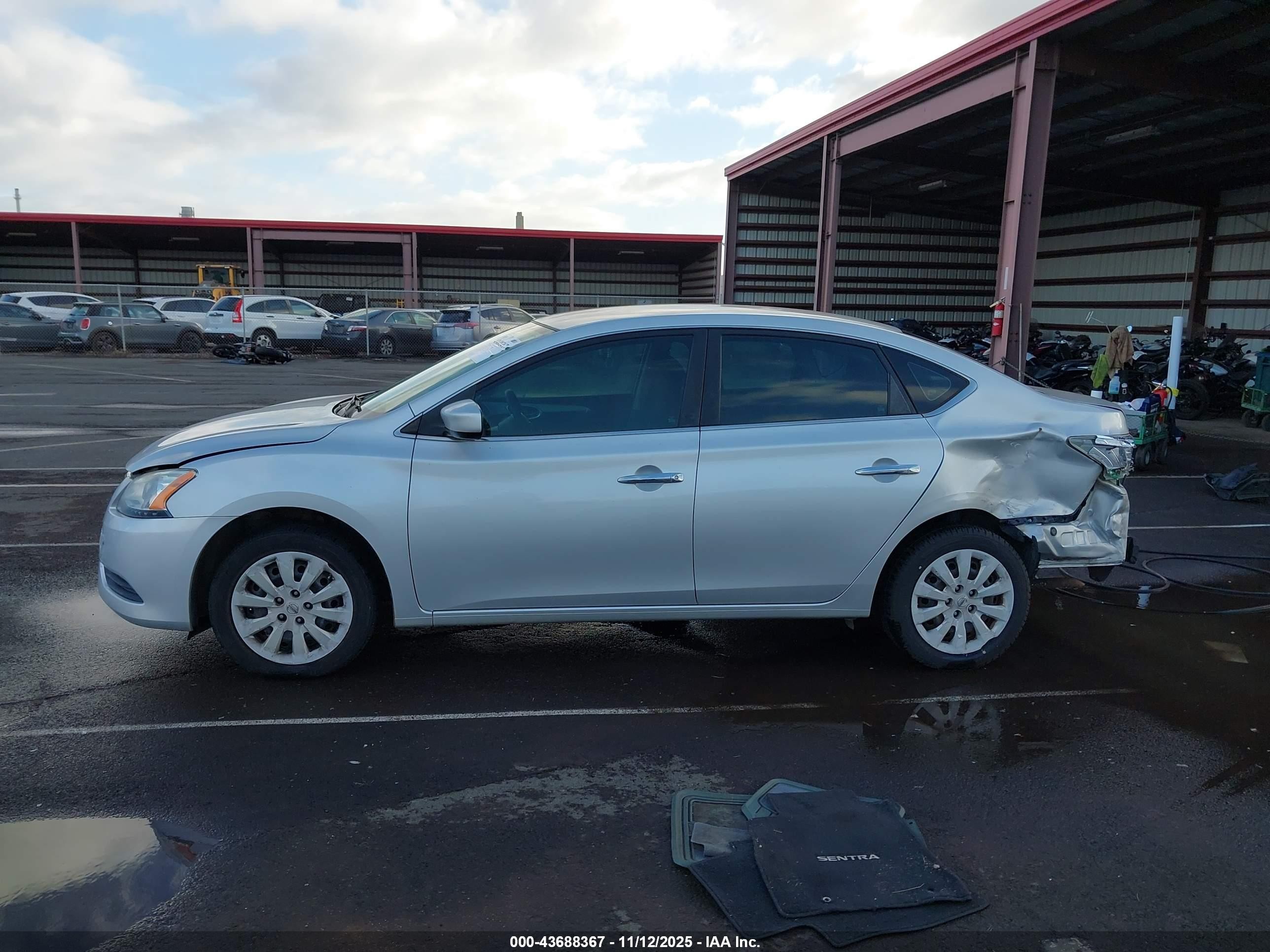 2014 Nissan Sentra S Silver vin: 3N1AB7AP7EY289249