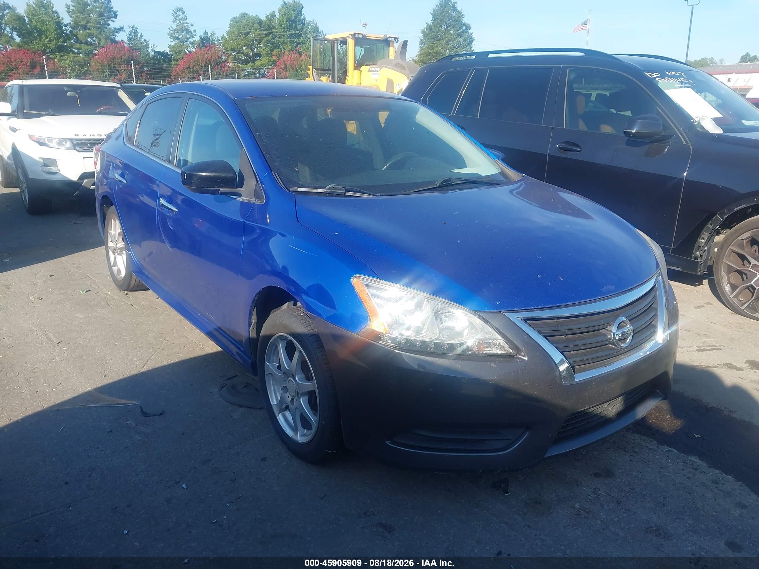 2014 Nissan Sentra Sr Blue vin: 3N1AB7AP7EY309791