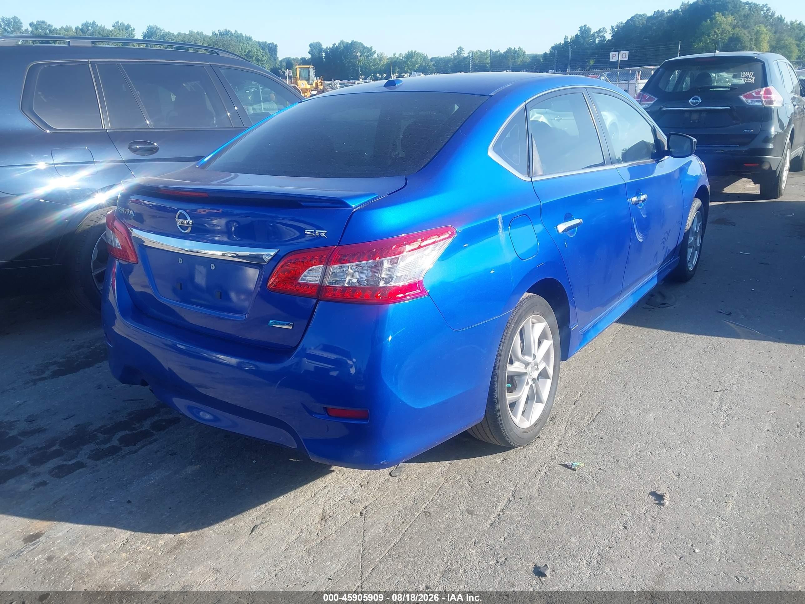 2014 Nissan Sentra Sr Blue vin: 3N1AB7AP7EY309791