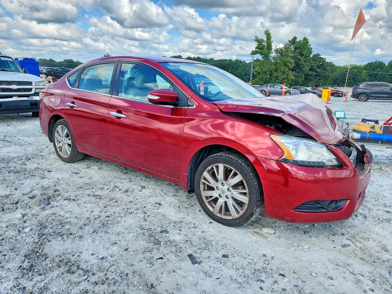 2014 Nissan Sentra Sl Red vin: 3N1AB7AP7EY314537
