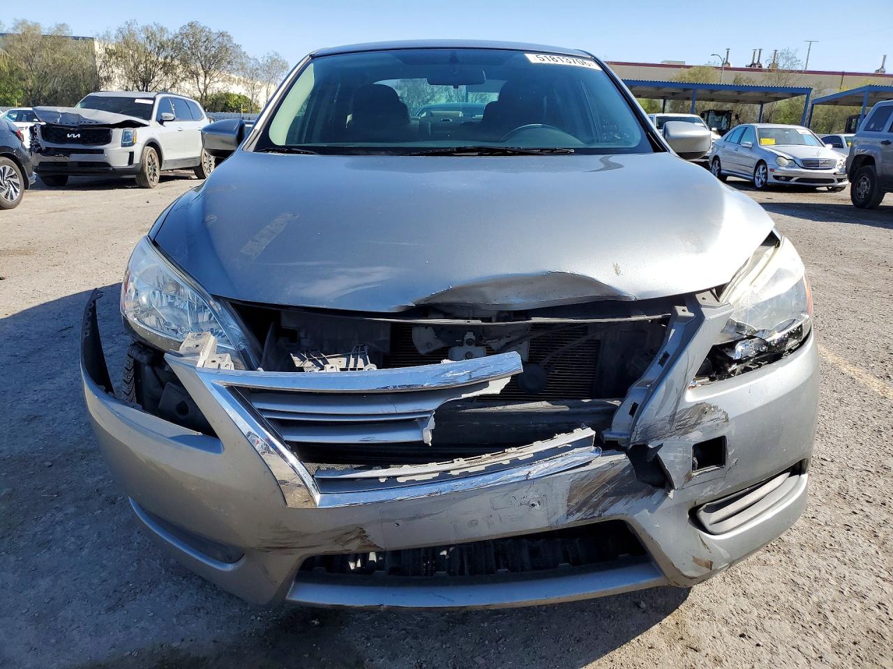 2014 Nissan Sentra Sv Silver vin: 3N1AB7AP7EY318538
