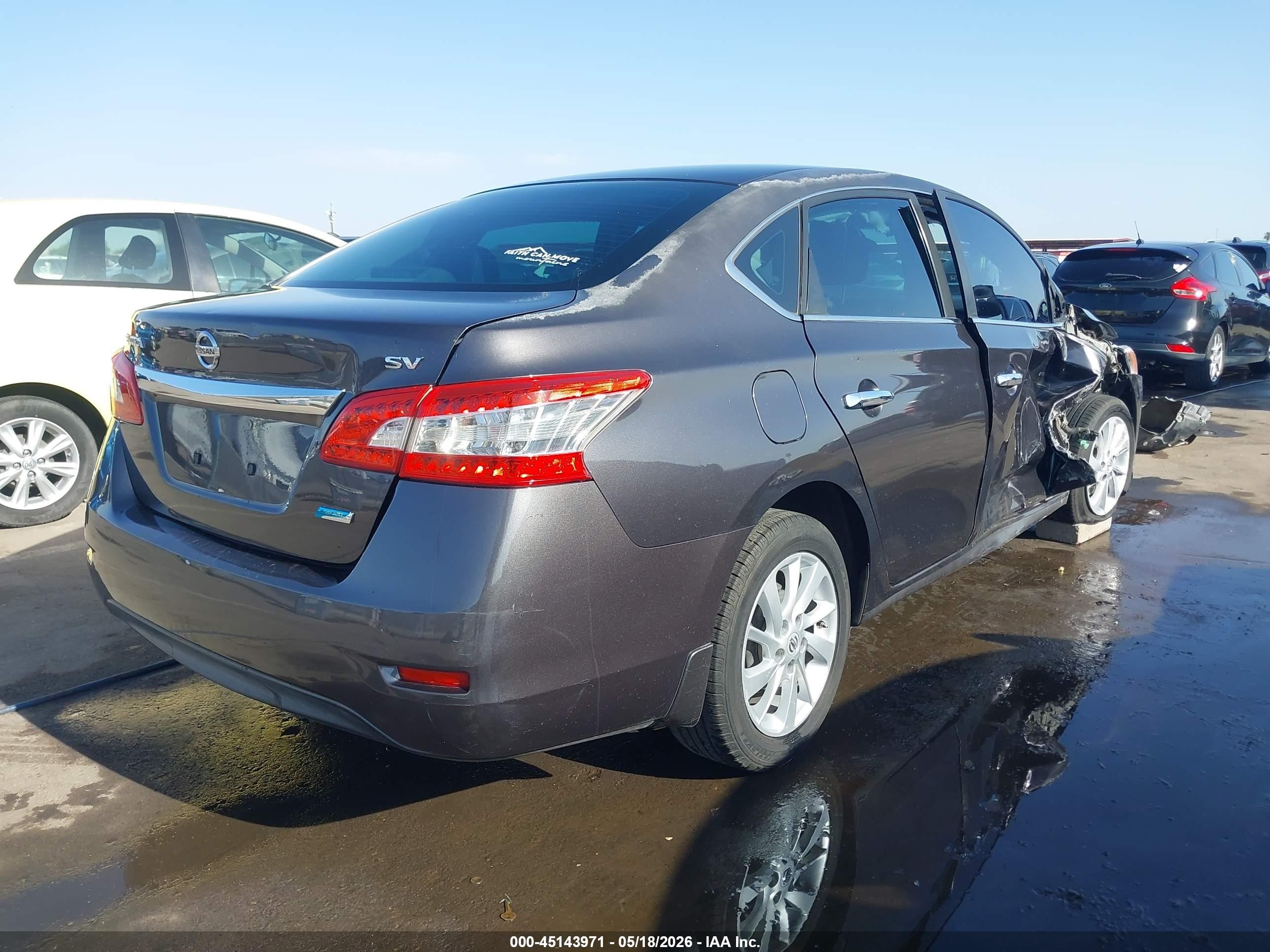 2014 Nissan Sentra Sv Black vin: 3N1AB7AP7EY321519