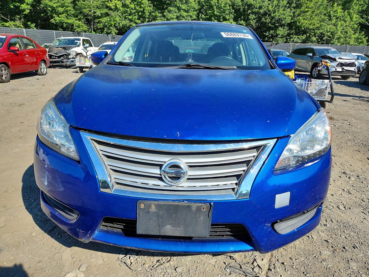 2014 Nissan Sentra Sr Синий vin: 3N1AB7AP7EY322086