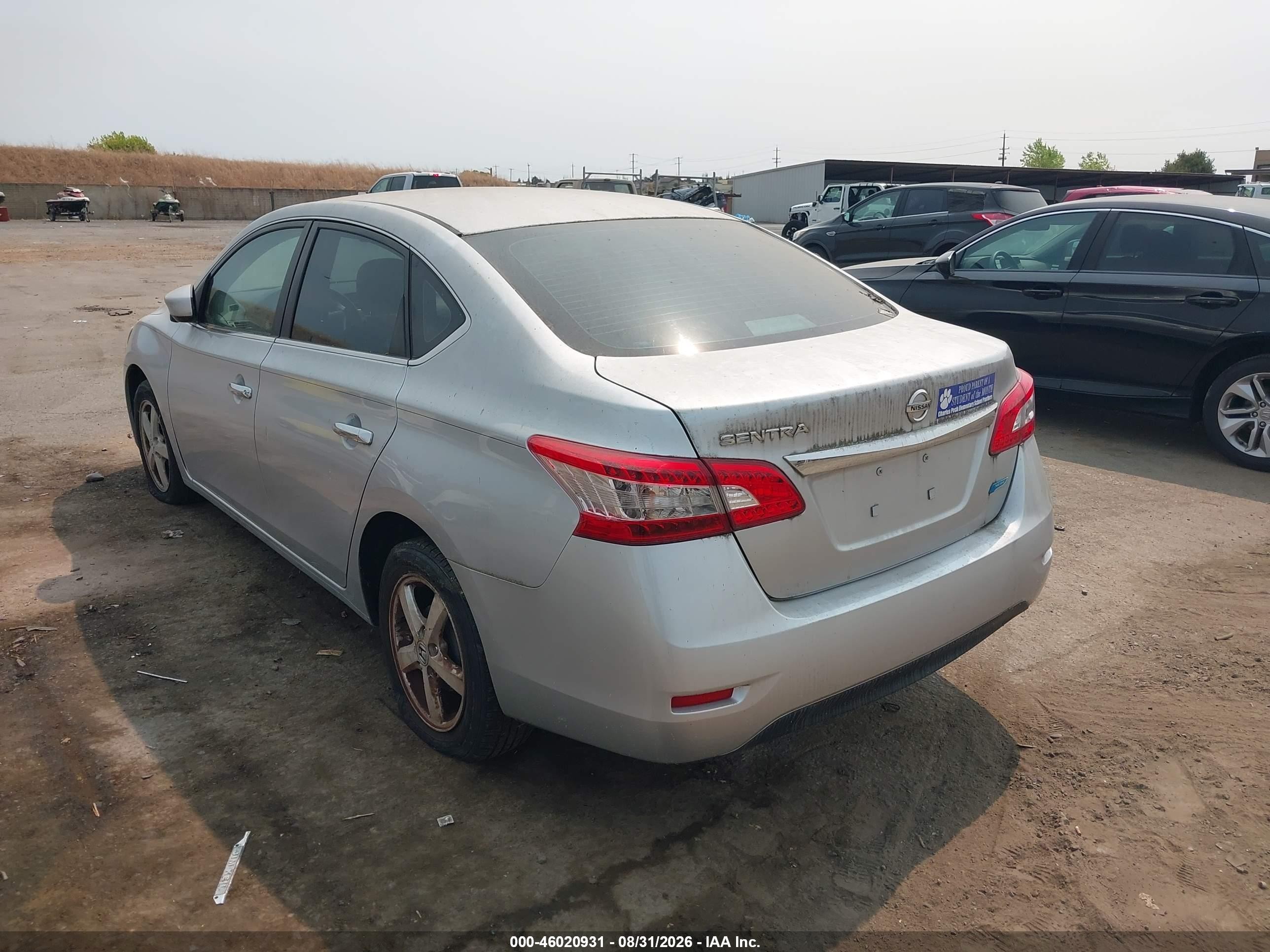 2014 Nissan Sentra S Silver vin: 3N1AB7AP7EY323030