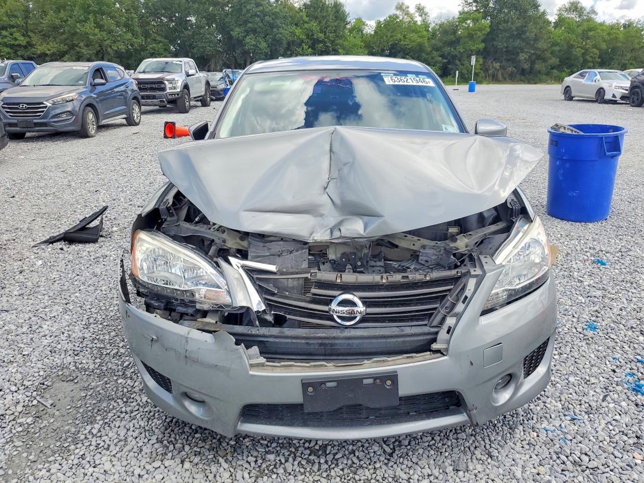 2014 Nissan Sentra Sr Silver vin: 3N1AB7AP7EY328387