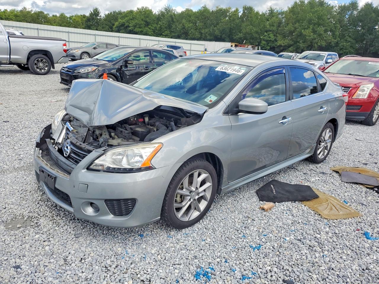 2014 Nissan Sentra Sr Silver vin: 3N1AB7AP7EY328387