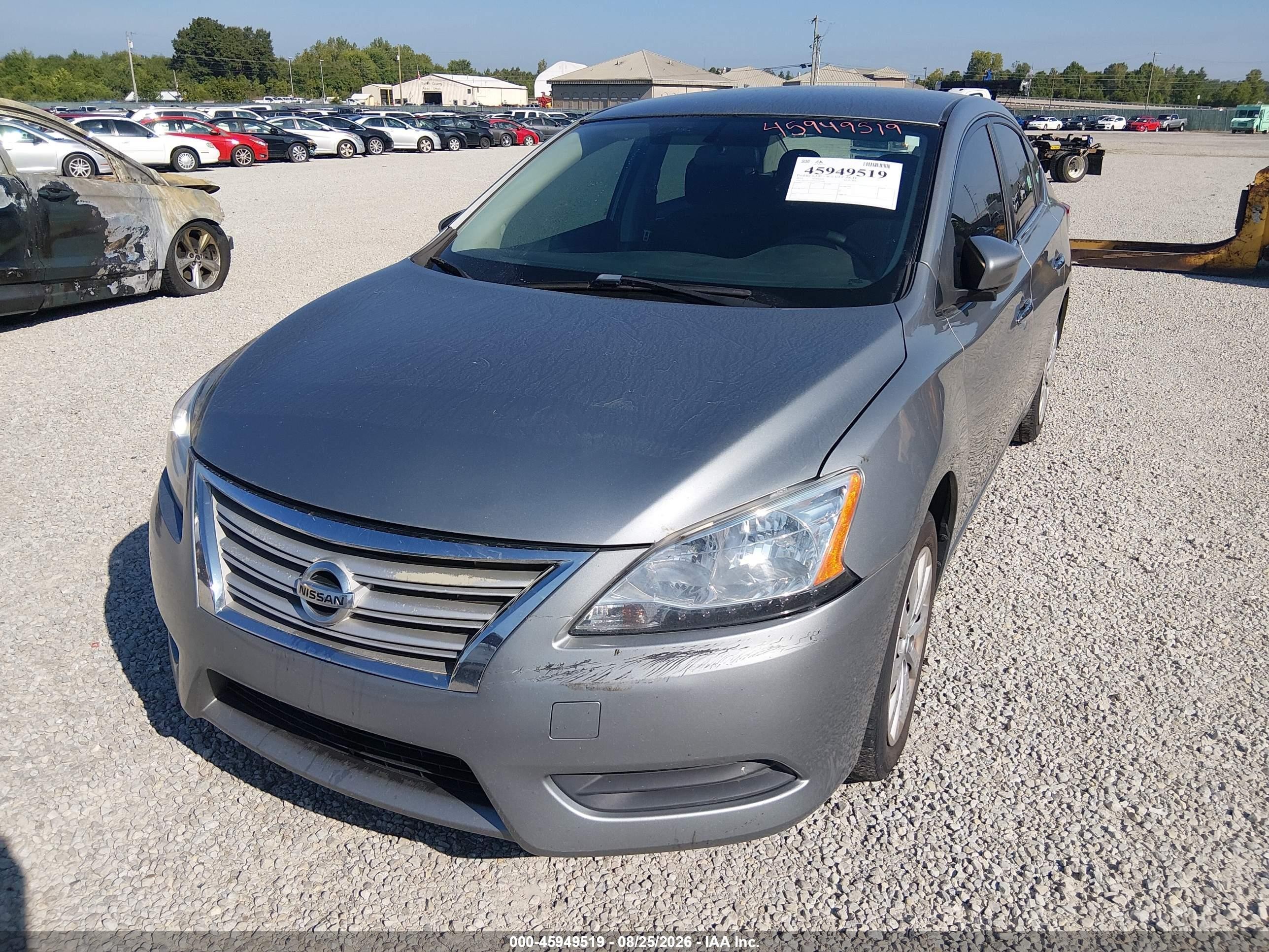 2014 Nissan Sentra Sv Silver vin: 3N1AB7AP7EY333184
