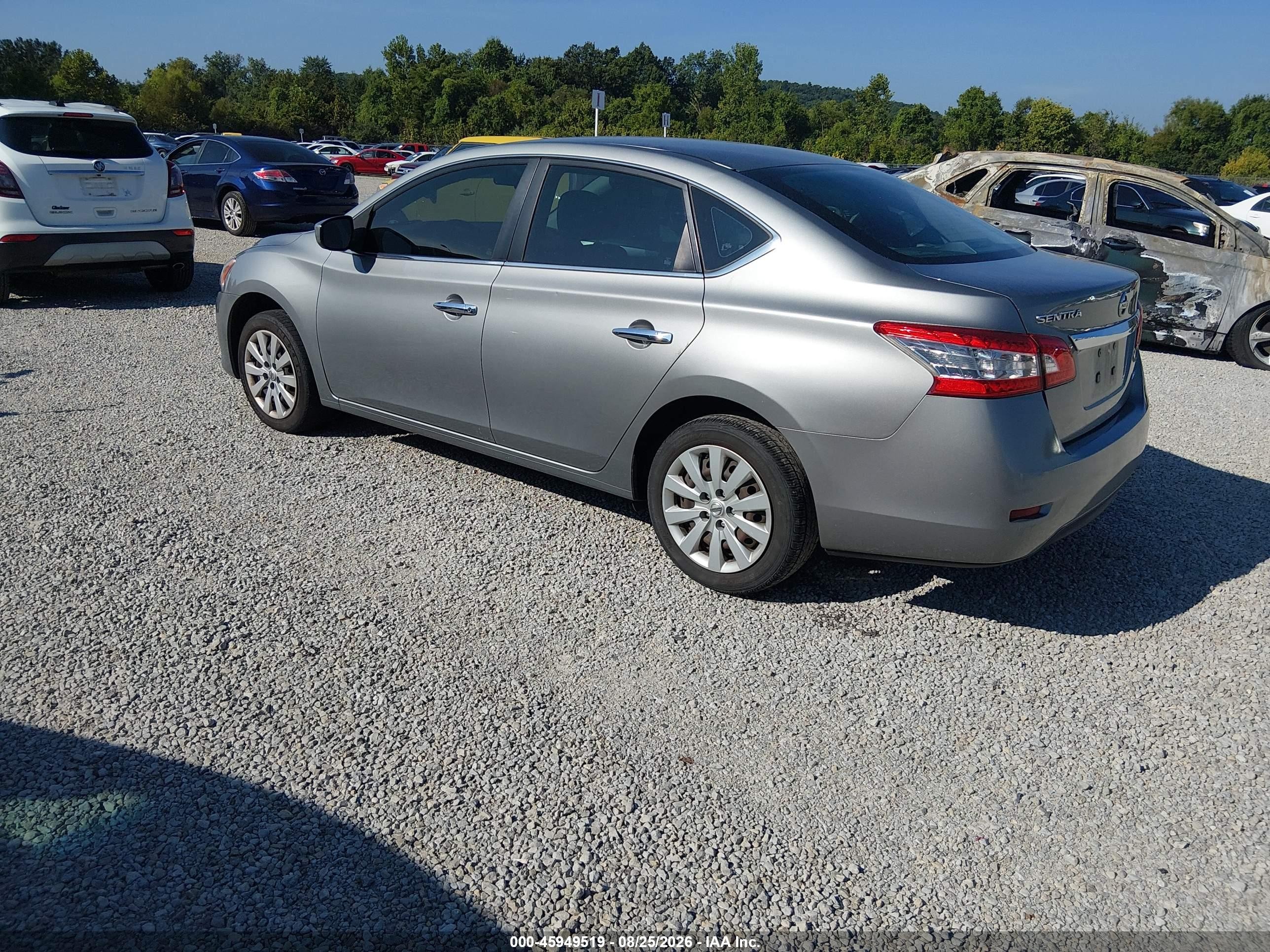 2014 Nissan Sentra Sv Silver vin: 3N1AB7AP7EY333184