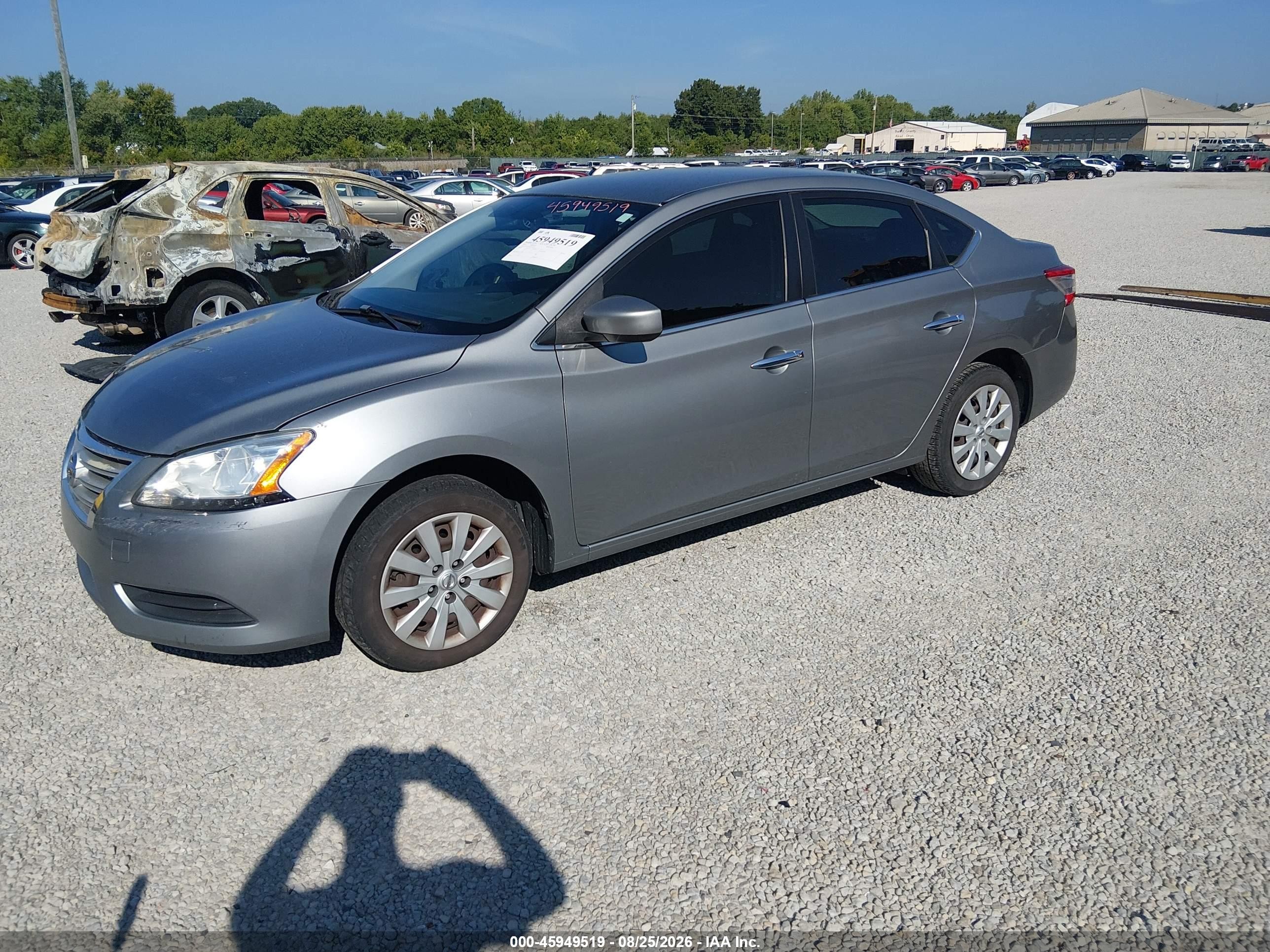 2014 Nissan Sentra Sv Silver vin: 3N1AB7AP7EY333184