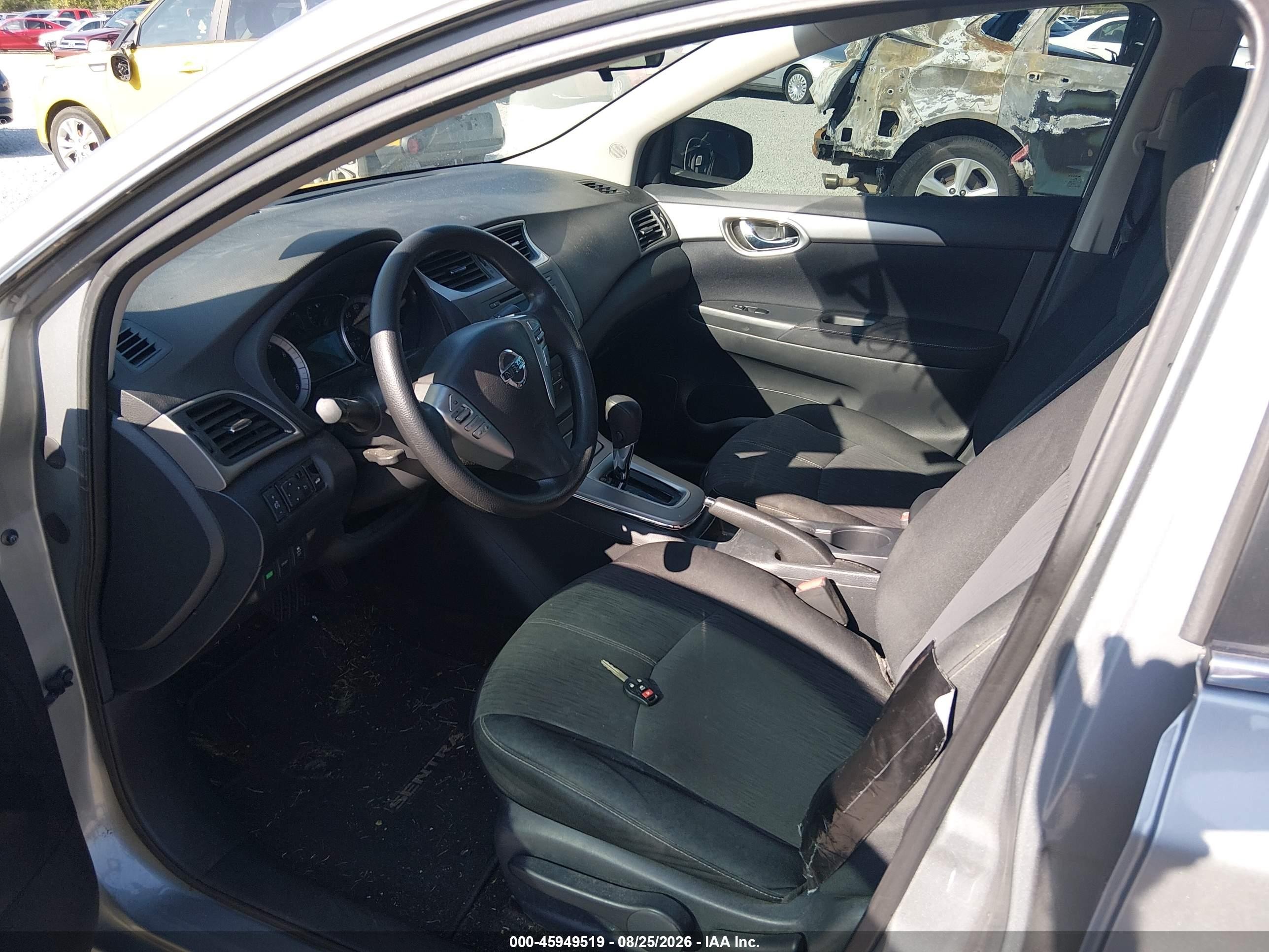 2014 Nissan Sentra Sv Silver vin: 3N1AB7AP7EY333184