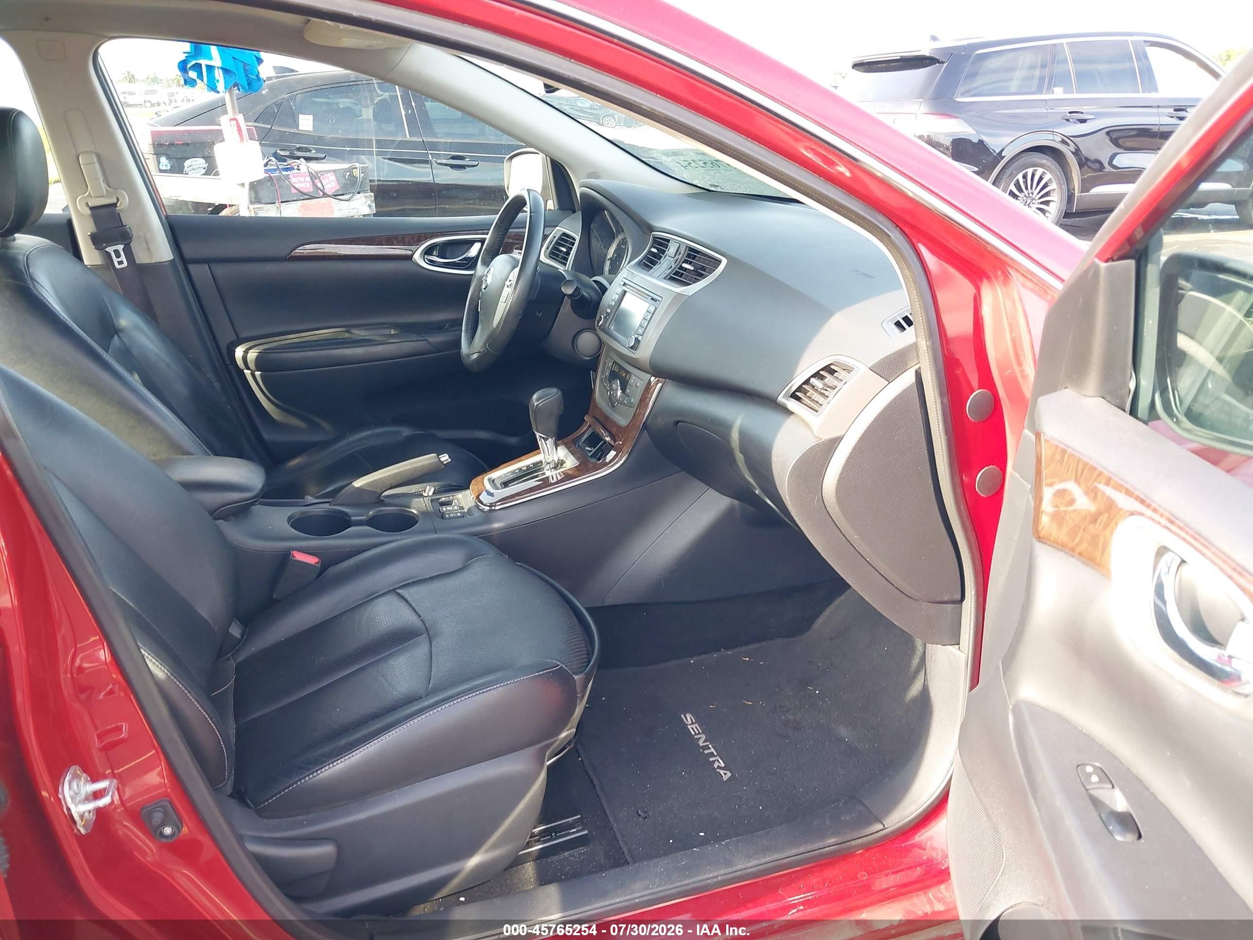 2014 Nissan Sentra Sl Red vin: 3N1AB7AP7EY335873