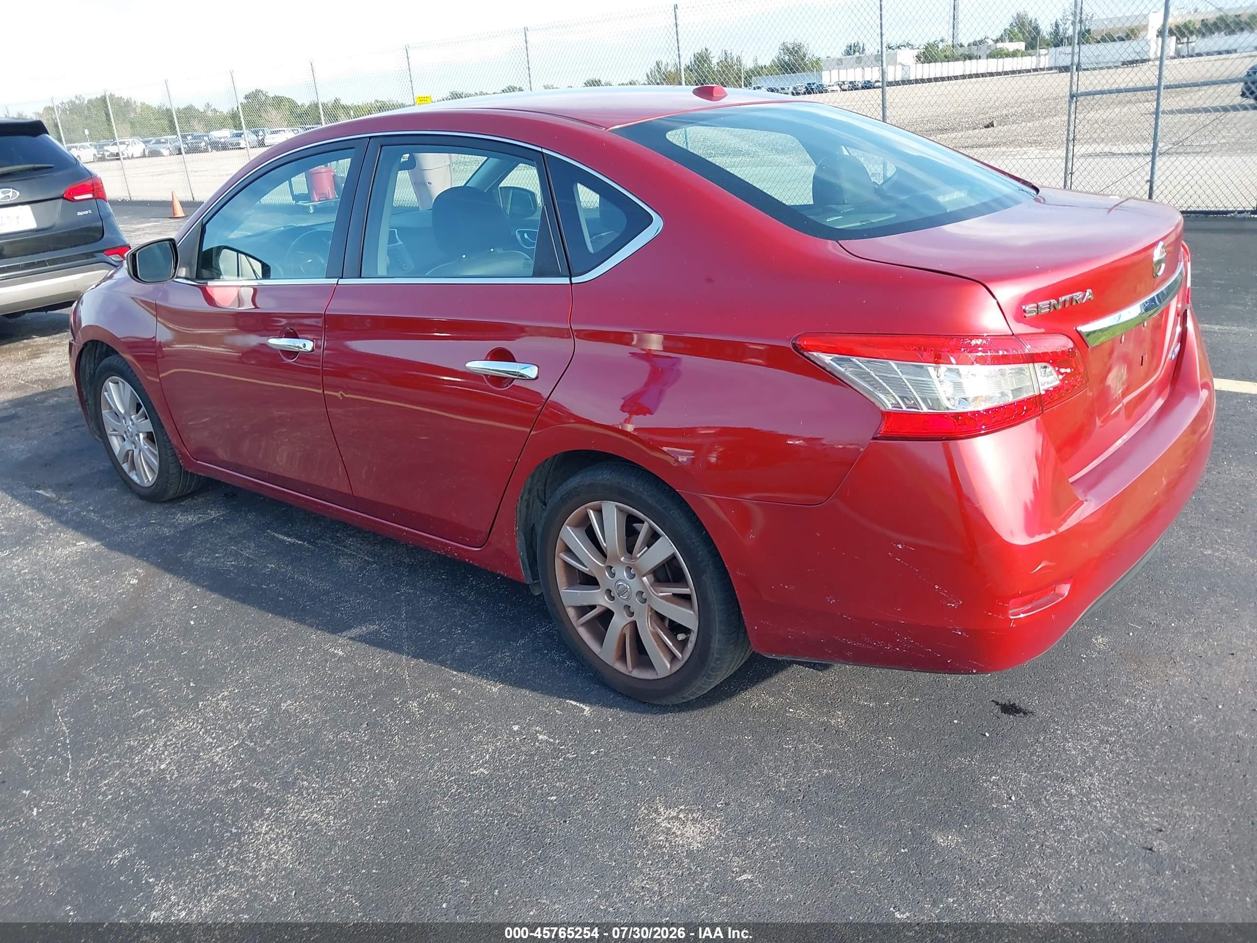 2014 Nissan Sentra Sl Red vin: 3N1AB7AP7EY335873