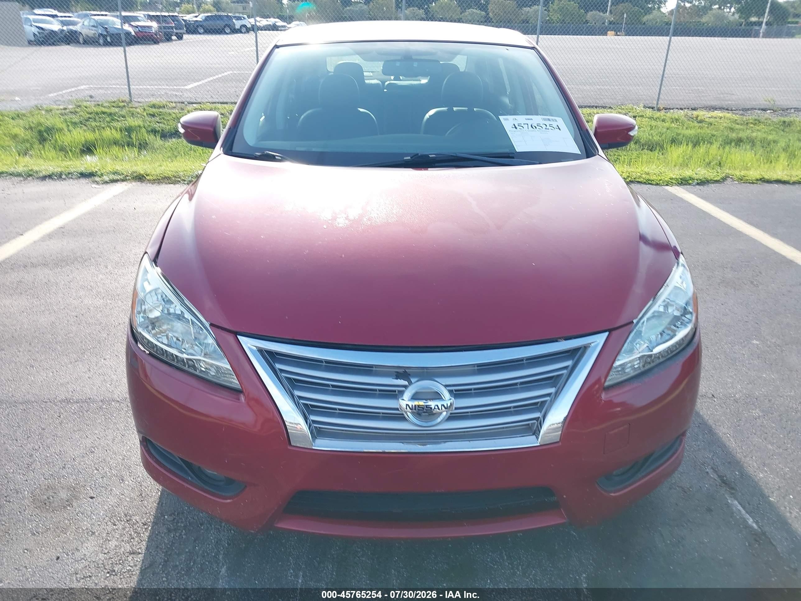 2014 Nissan Sentra Sl Red vin: 3N1AB7AP7EY335873