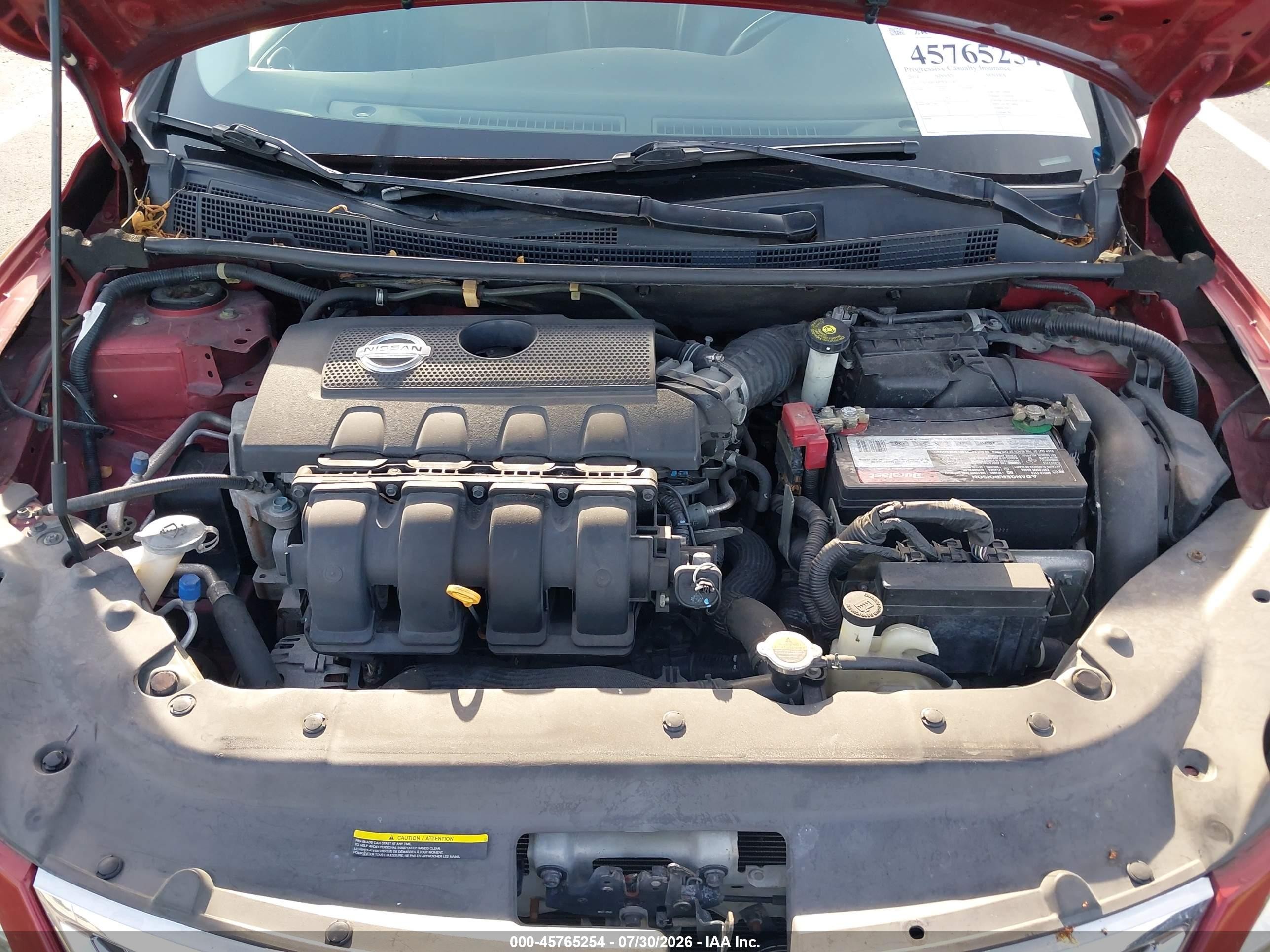 2014 Nissan Sentra Sl Red vin: 3N1AB7AP7EY335873