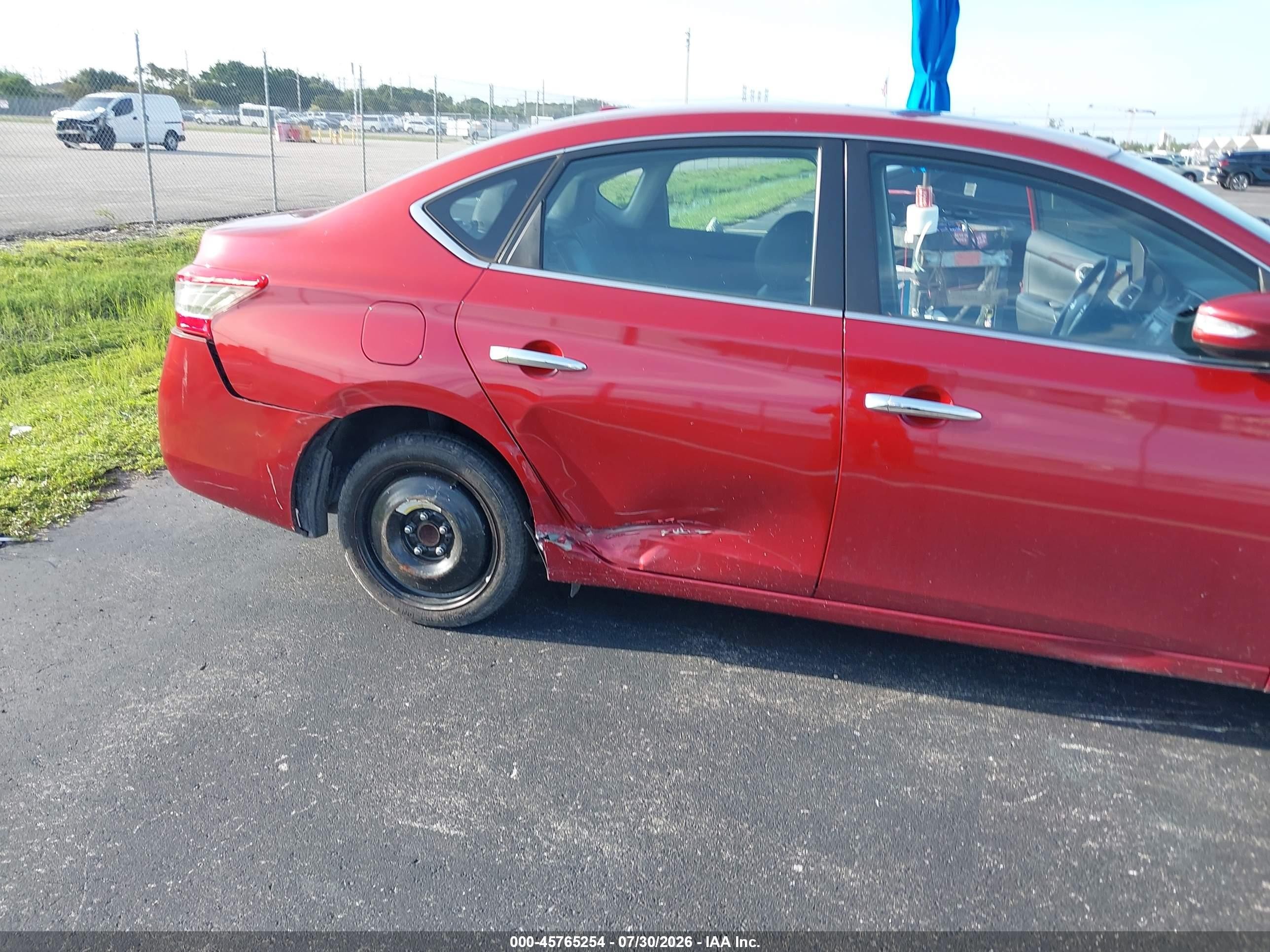 2014 Nissan Sentra Sl Red vin: 3N1AB7AP7EY335873