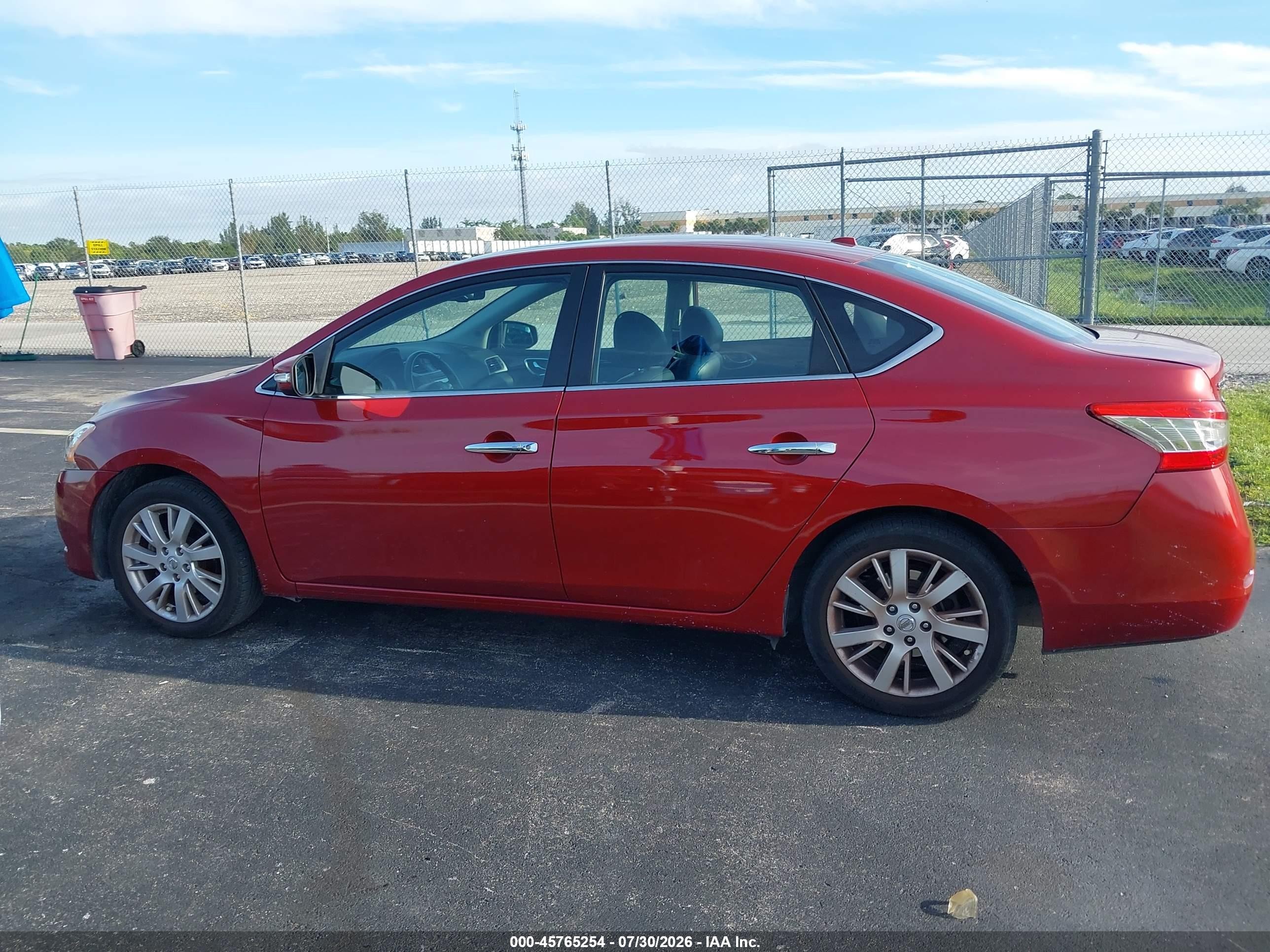 2014 Nissan Sentra Sl Red vin: 3N1AB7AP7EY335873