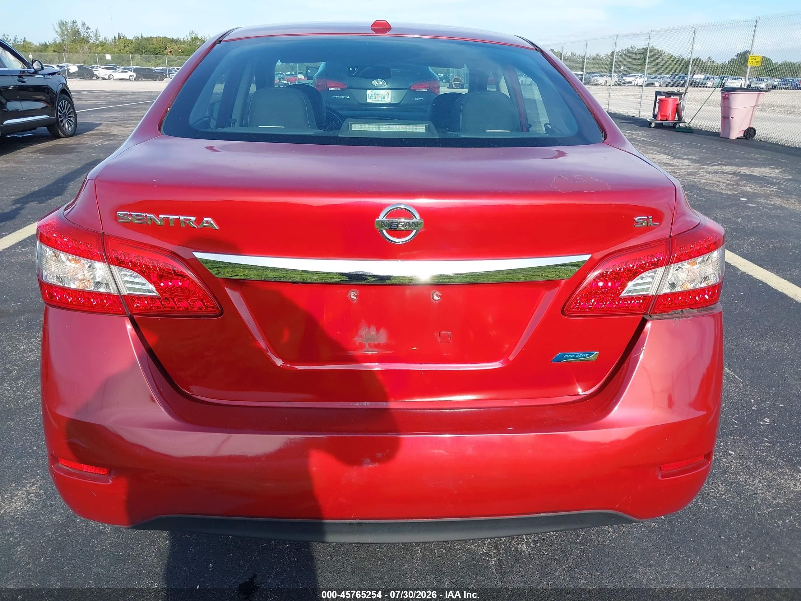 2014 Nissan Sentra Sl Red vin: 3N1AB7AP7EY335873