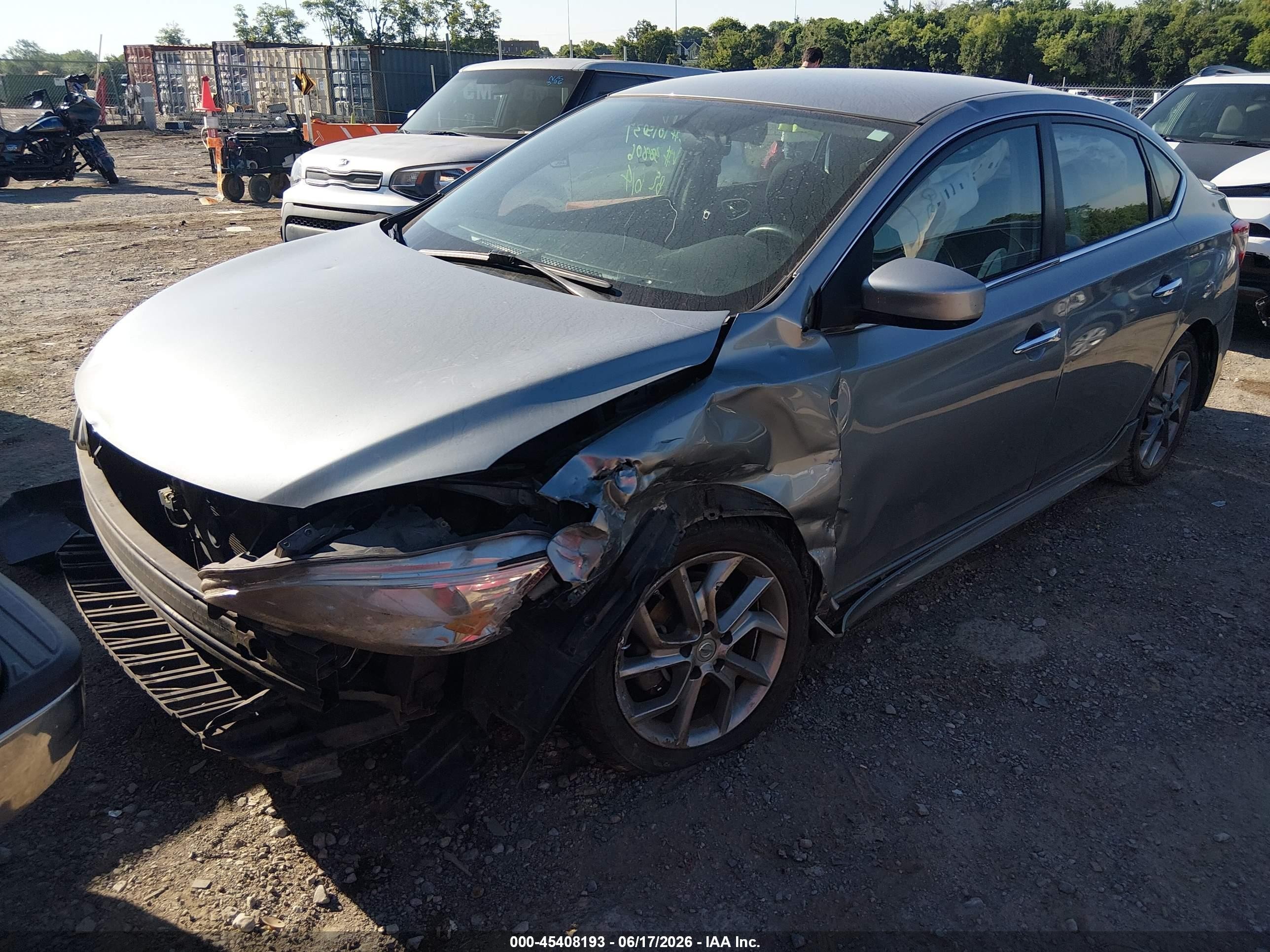 2014 Nissan Sentra Sr Gray vin: 3N1AB7AP7EY338806