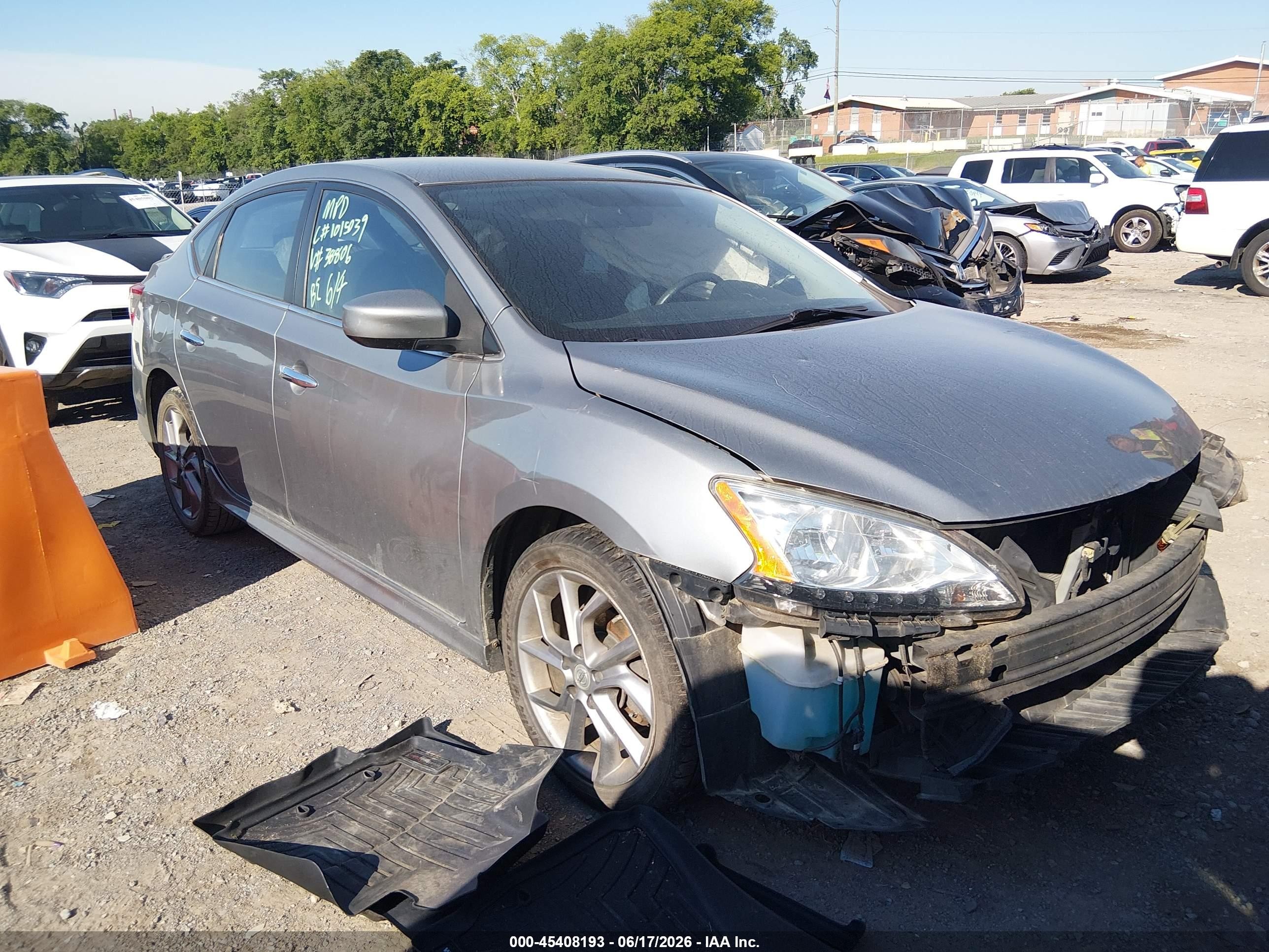 2014 Nissan Sentra Sr Gray vin: 3N1AB7AP7EY338806