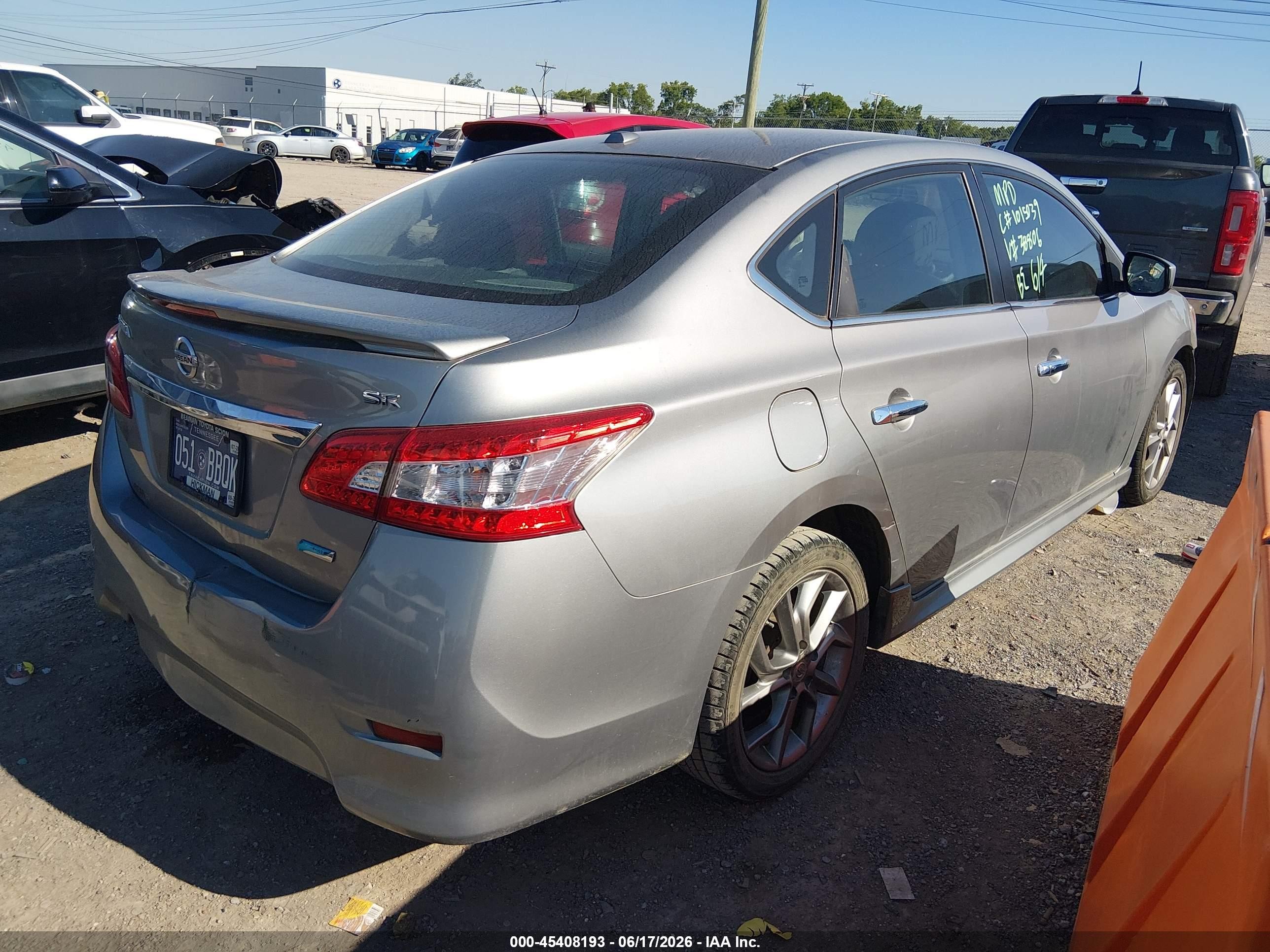 2014 Nissan Sentra Sr Gray vin: 3N1AB7AP7EY338806
