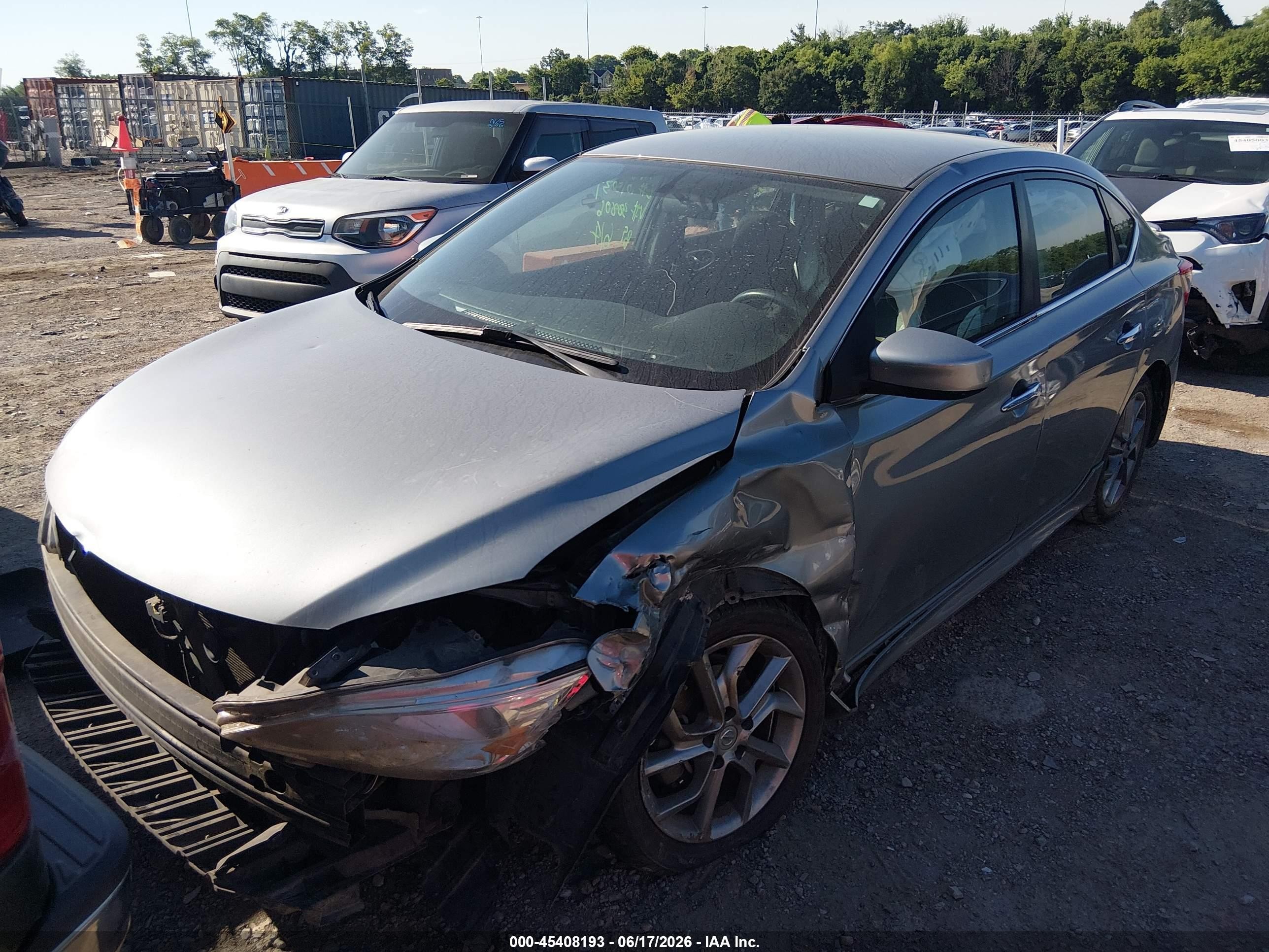 2014 Nissan Sentra Sr Gray vin: 3N1AB7AP7EY338806