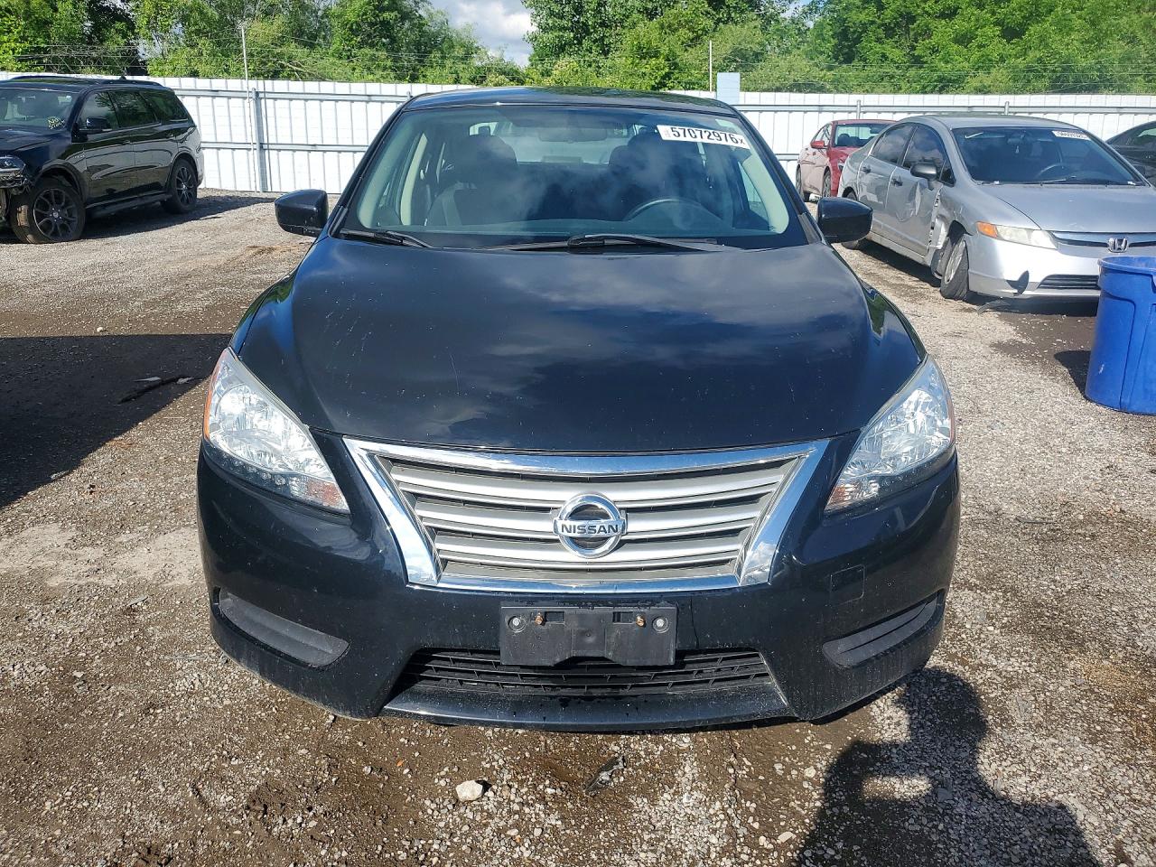 2015 Nissan Sentra S Черный vin: 3N1AB7AP7FL633421