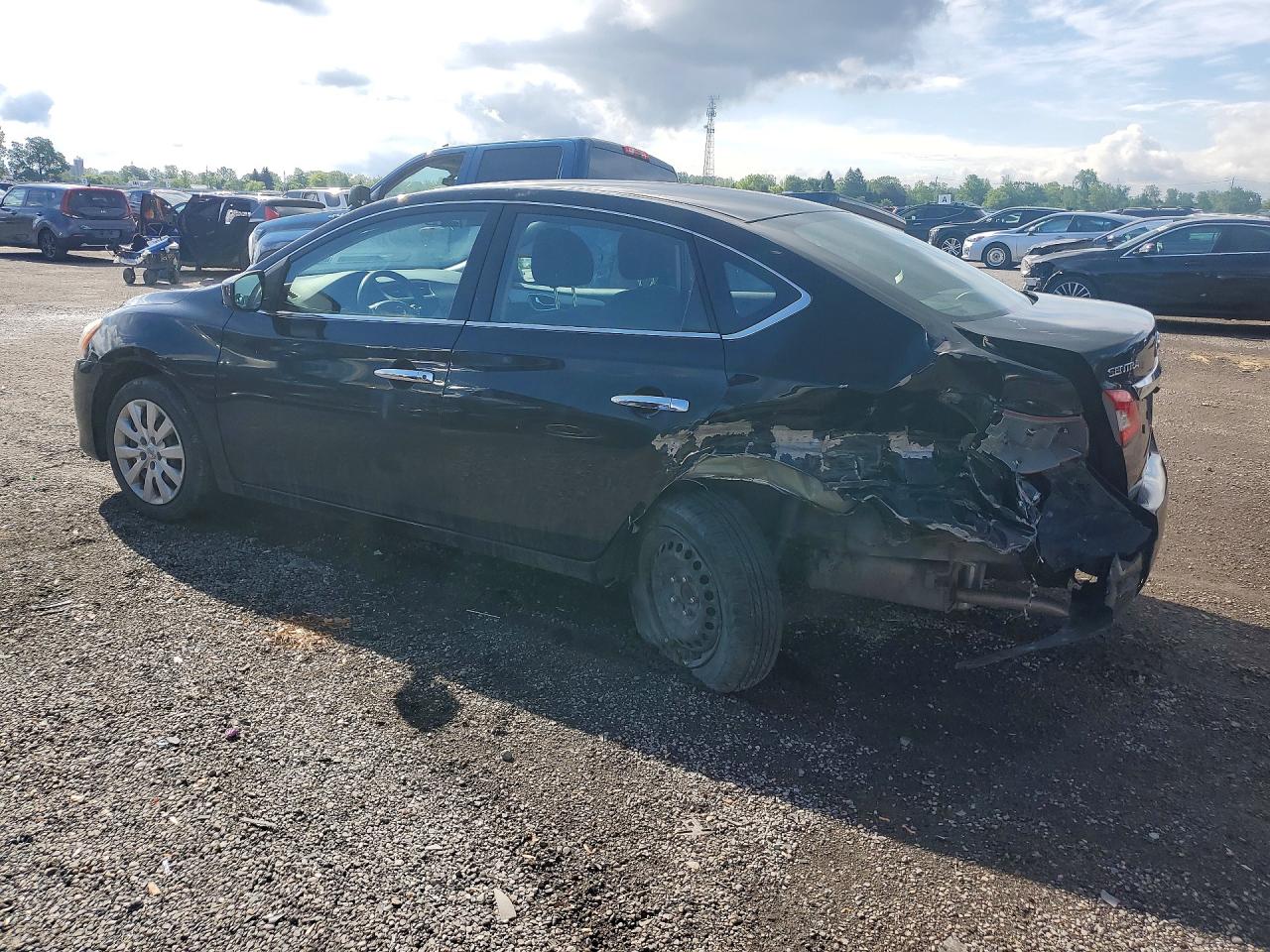 2015 Nissan Sentra S Черный vin: 3N1AB7AP7FL633421