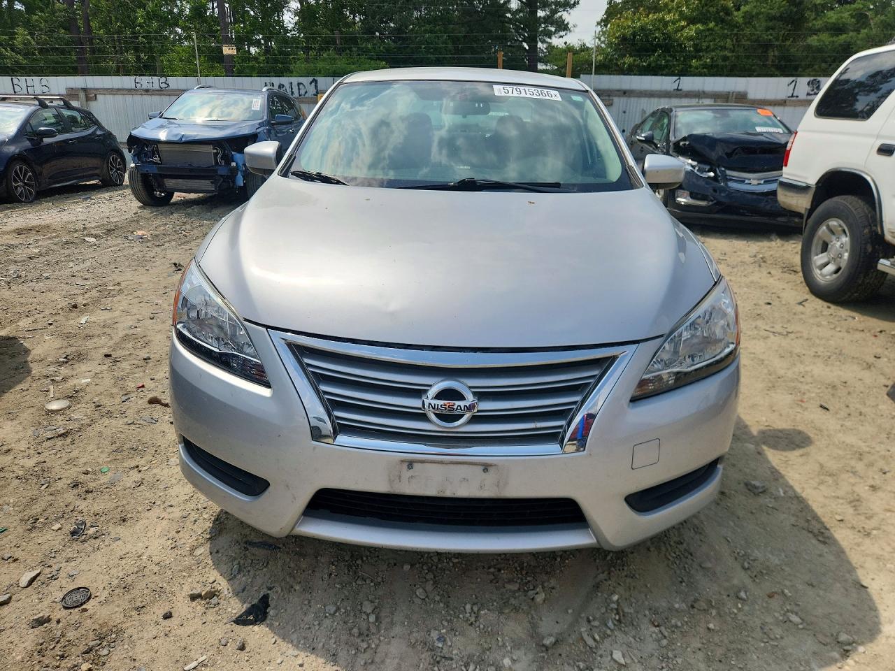 2015 Nissan Sentra Sv Silver vin: 3N1AB7AP7FL643396