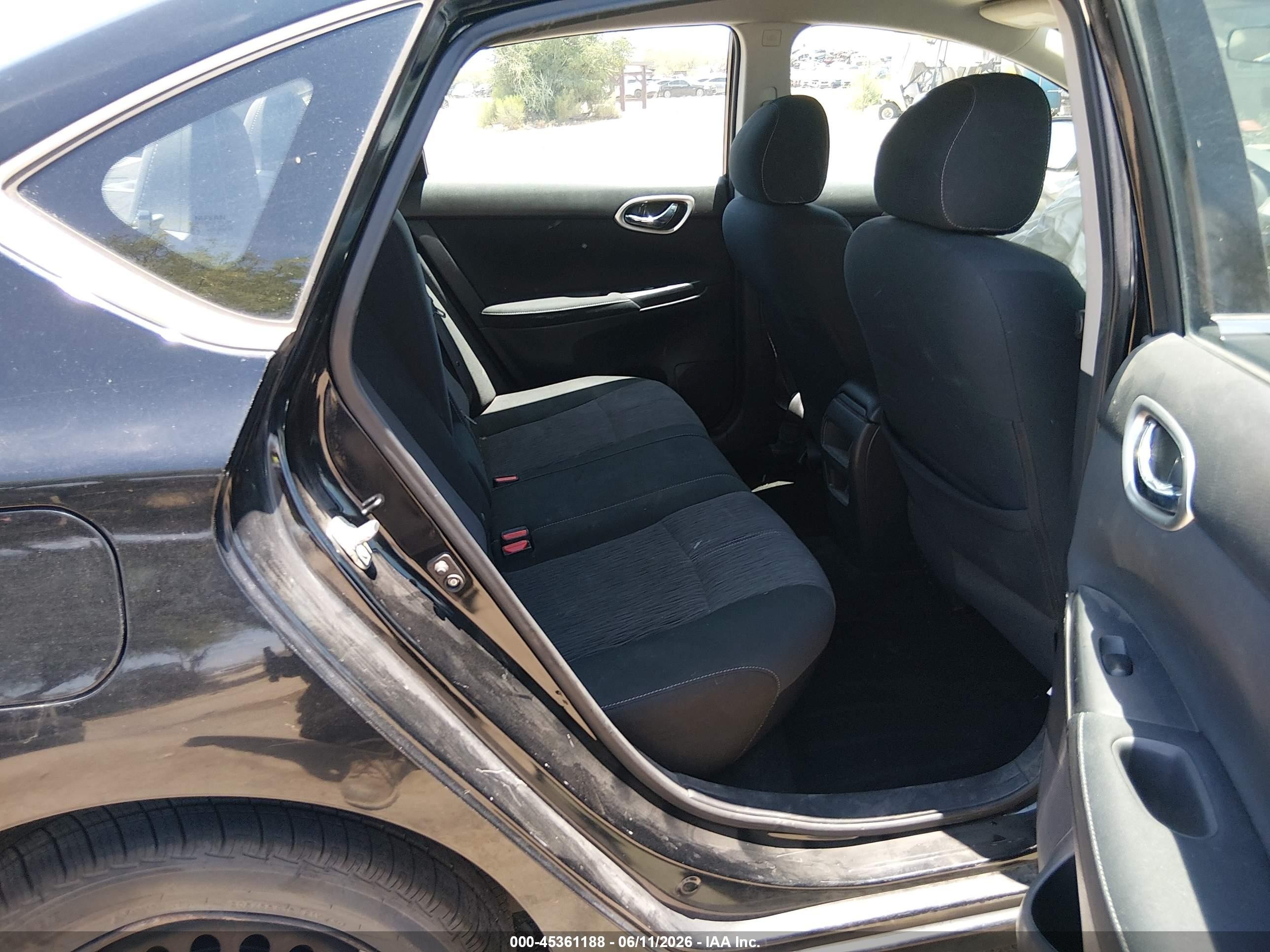 2015 Nissan Sentra Sv Black vin: 3N1AB7AP7FL644788