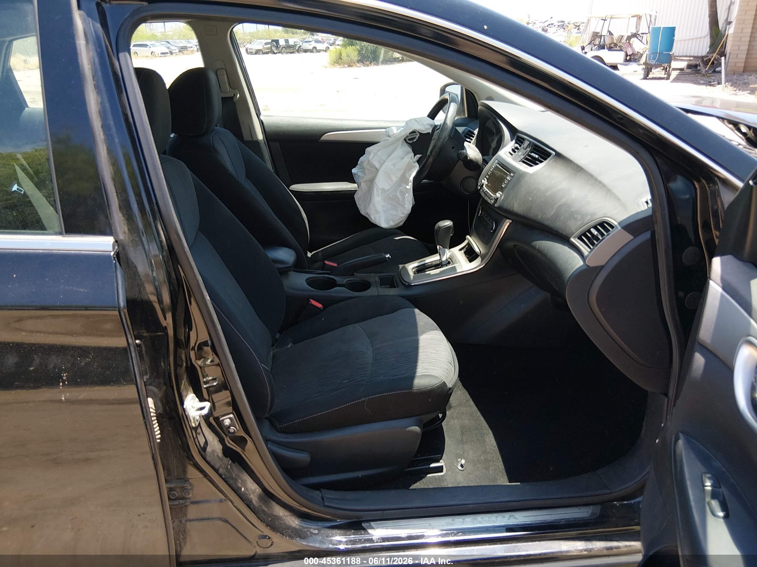2015 Nissan Sentra Sv Black vin: 3N1AB7AP7FL644788