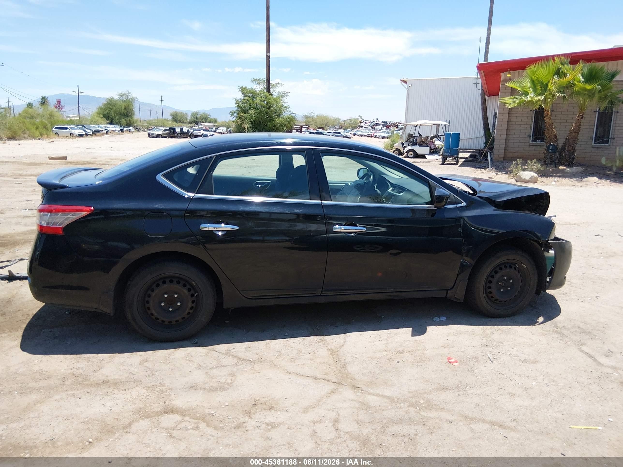 2015 Nissan Sentra Sv Black vin: 3N1AB7AP7FL644788