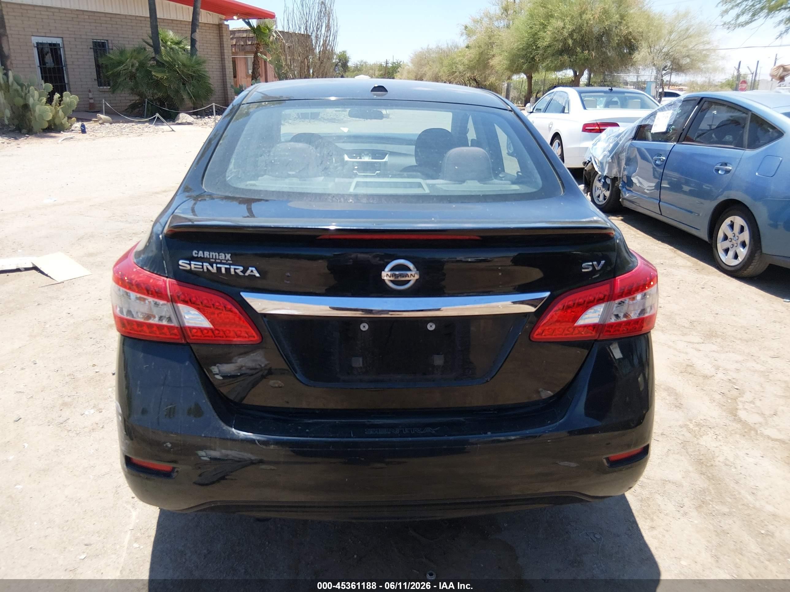 2015 Nissan Sentra Sv Black vin: 3N1AB7AP7FL644788