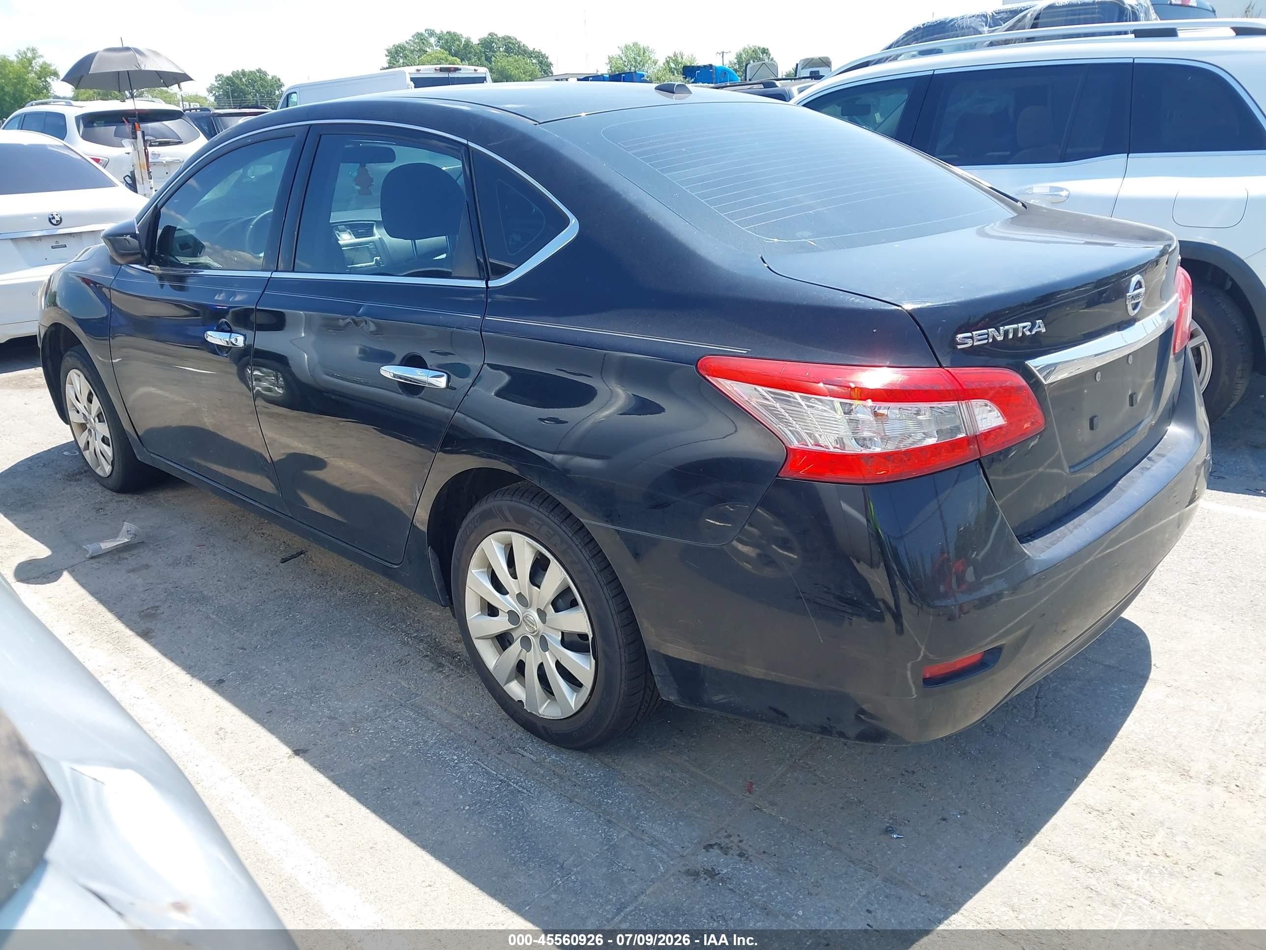 2015 Nissan Sentra Fe+ S/s/sl/sr/sv Черный vin: 3N1AB7AP7FL655614