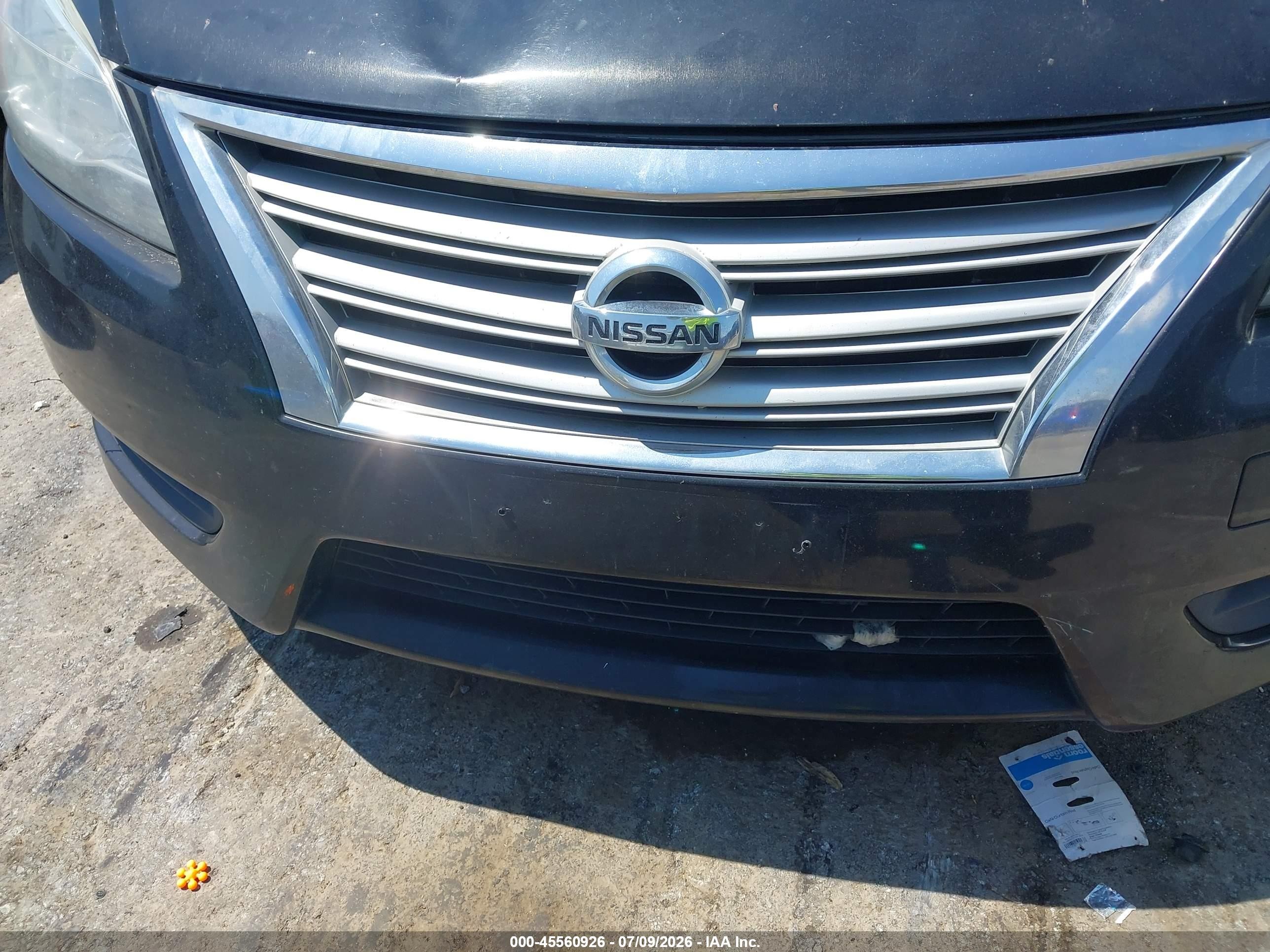 2015 Nissan Sentra Fe+ S/s/sl/sr/sv Черный vin: 3N1AB7AP7FL655614