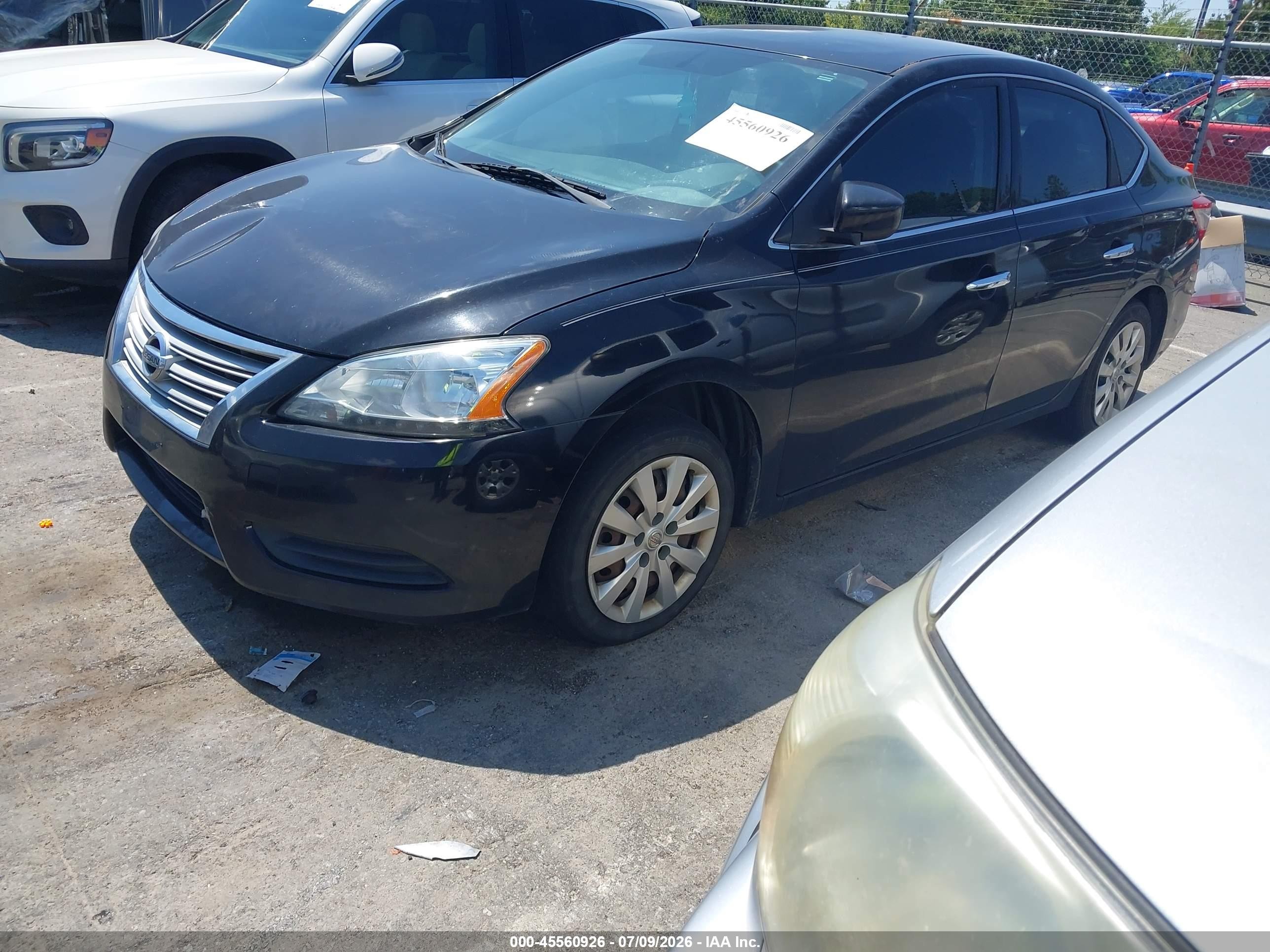 2015 Nissan Sentra Fe+ S/s/sl/sr/sv Черный vin: 3N1AB7AP7FL655614