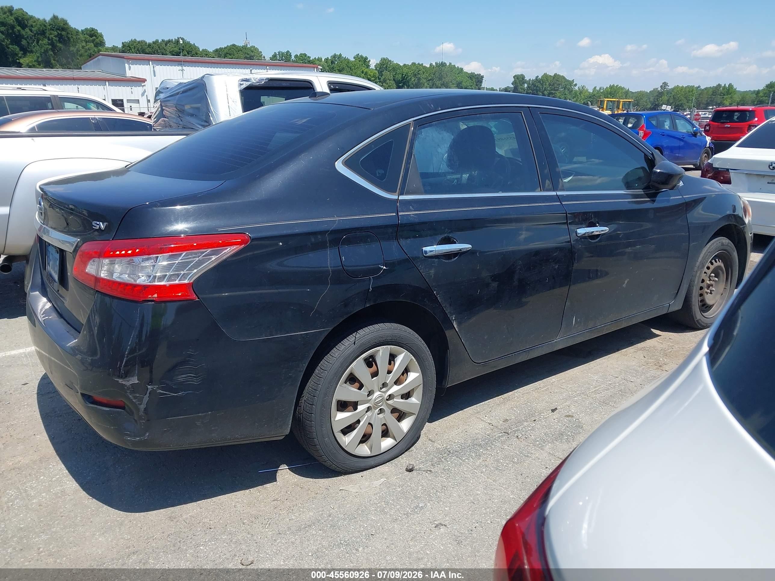2015 Nissan Sentra Fe+ S/s/sl/sr/sv Черный vin: 3N1AB7AP7FL655614