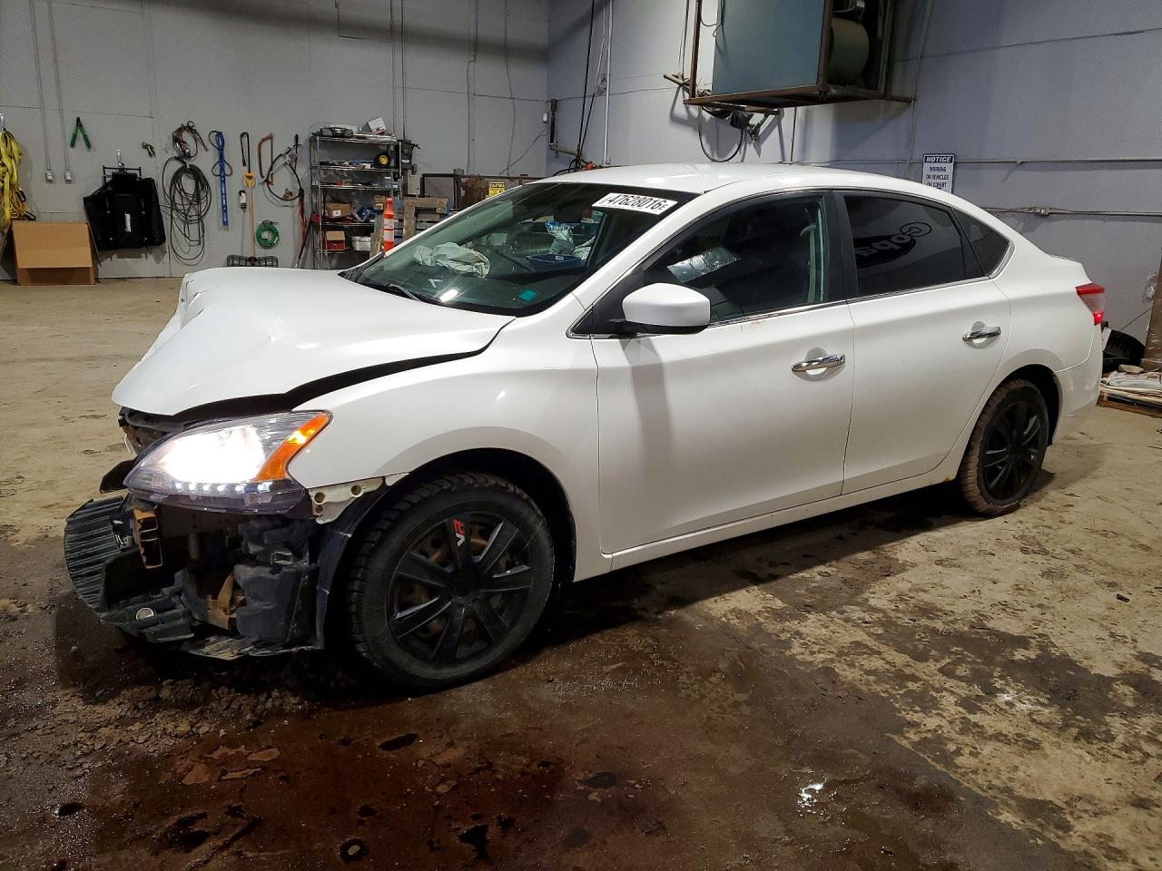 2015 Nissan Sentra S White vin: 3N1AB7AP7FL658156
