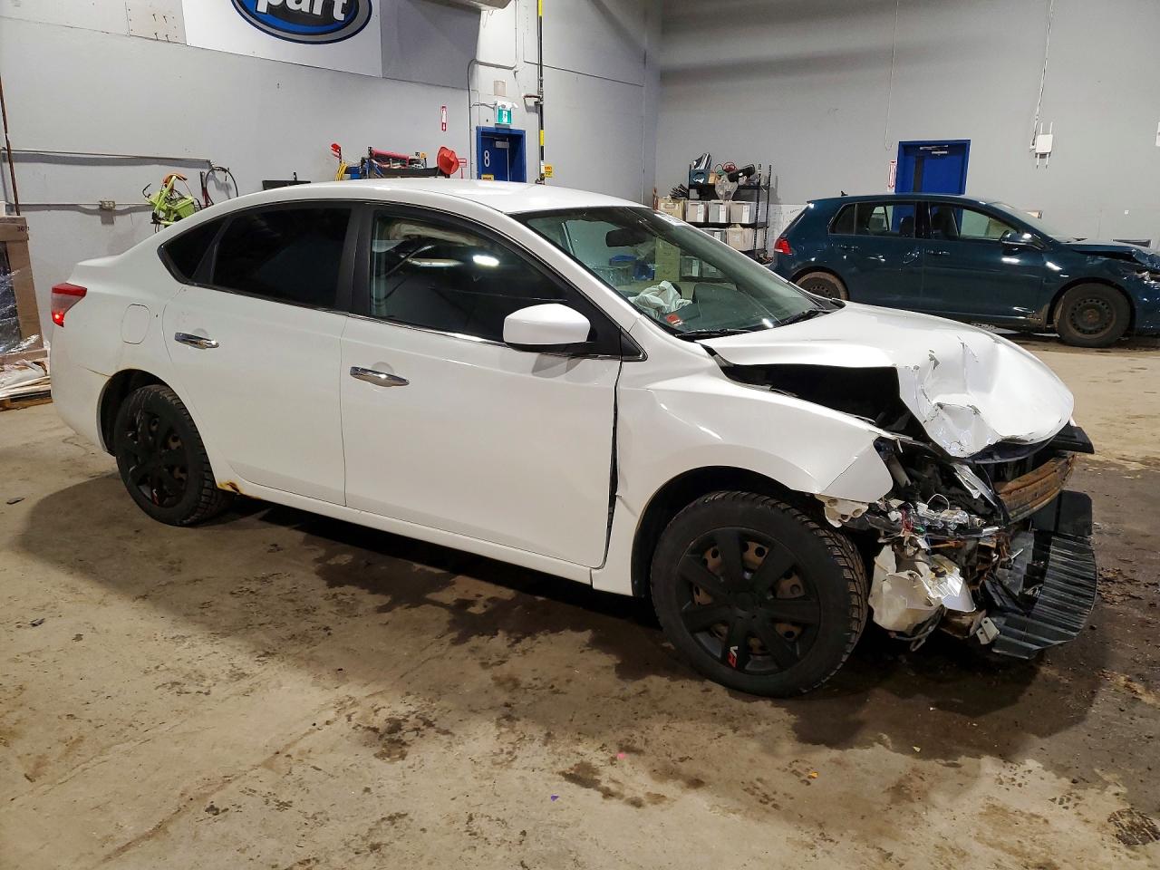 2015 Nissan Sentra S White vin: 3N1AB7AP7FL658156