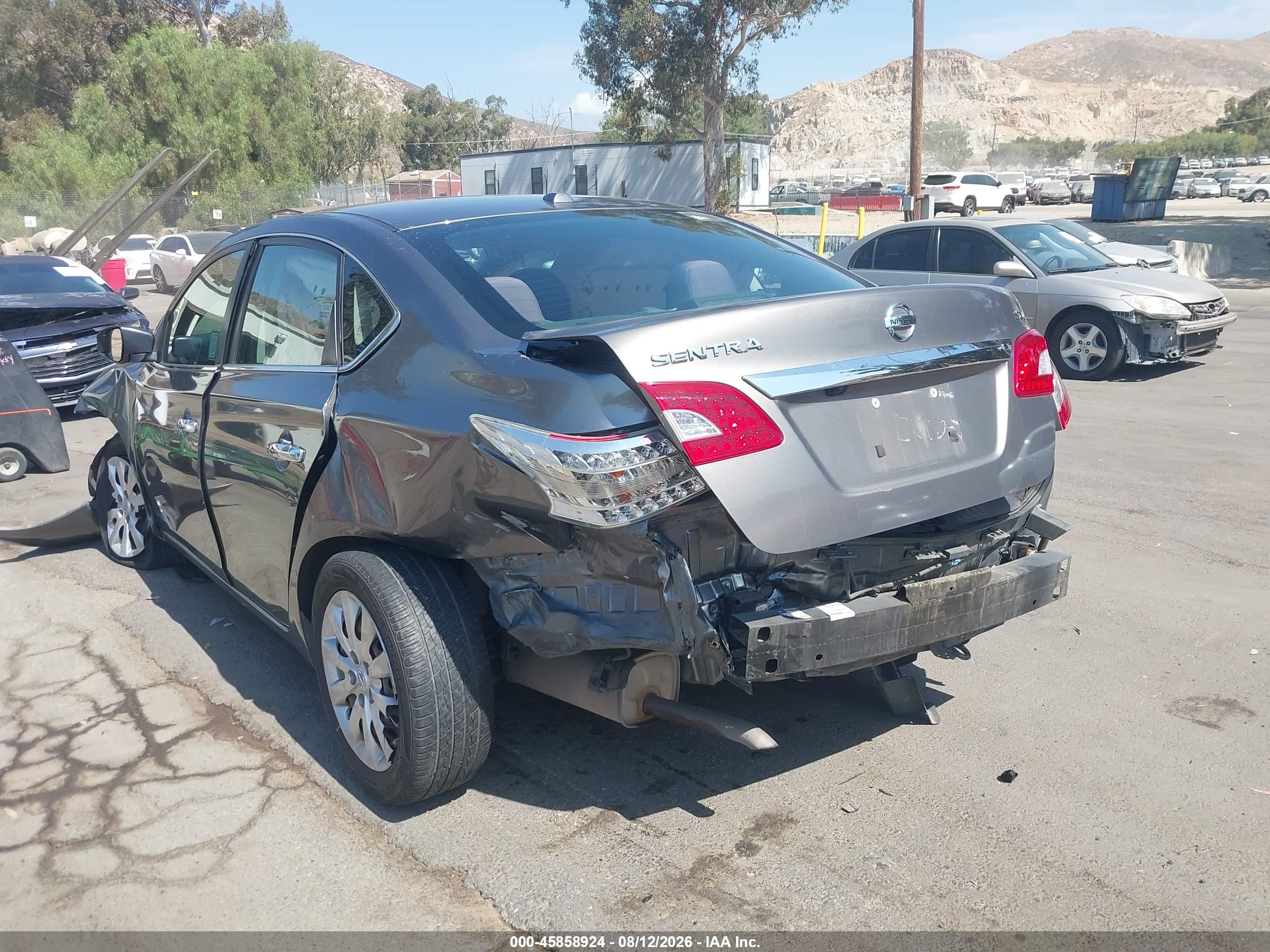 2015 Nissan Sentra Fe+ S/s/sl/sr/sv Gray vin: 3N1AB7AP7FL661350
