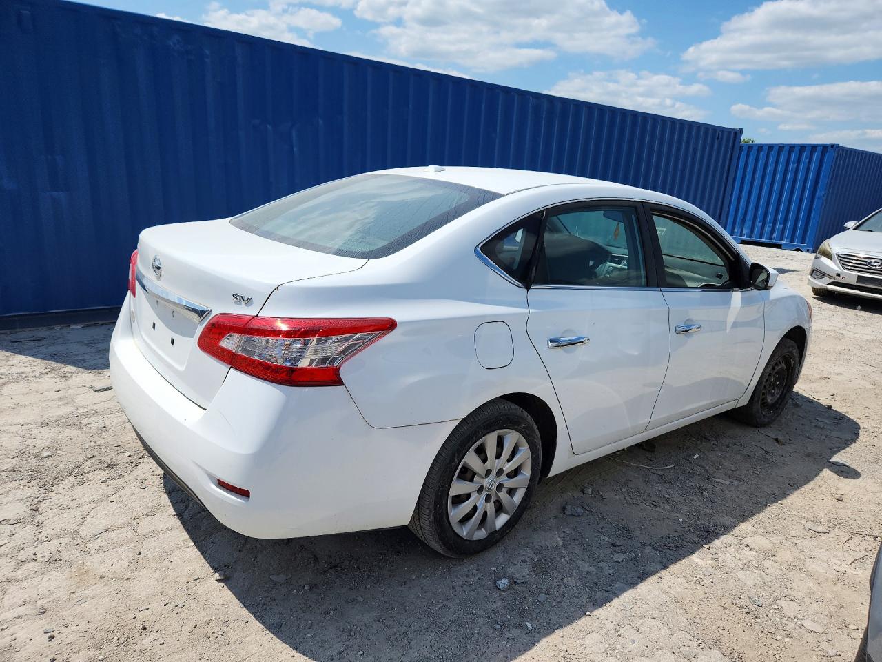 2015 Nissan Sentra Sv White vin: 3N1AB7AP7FL662689