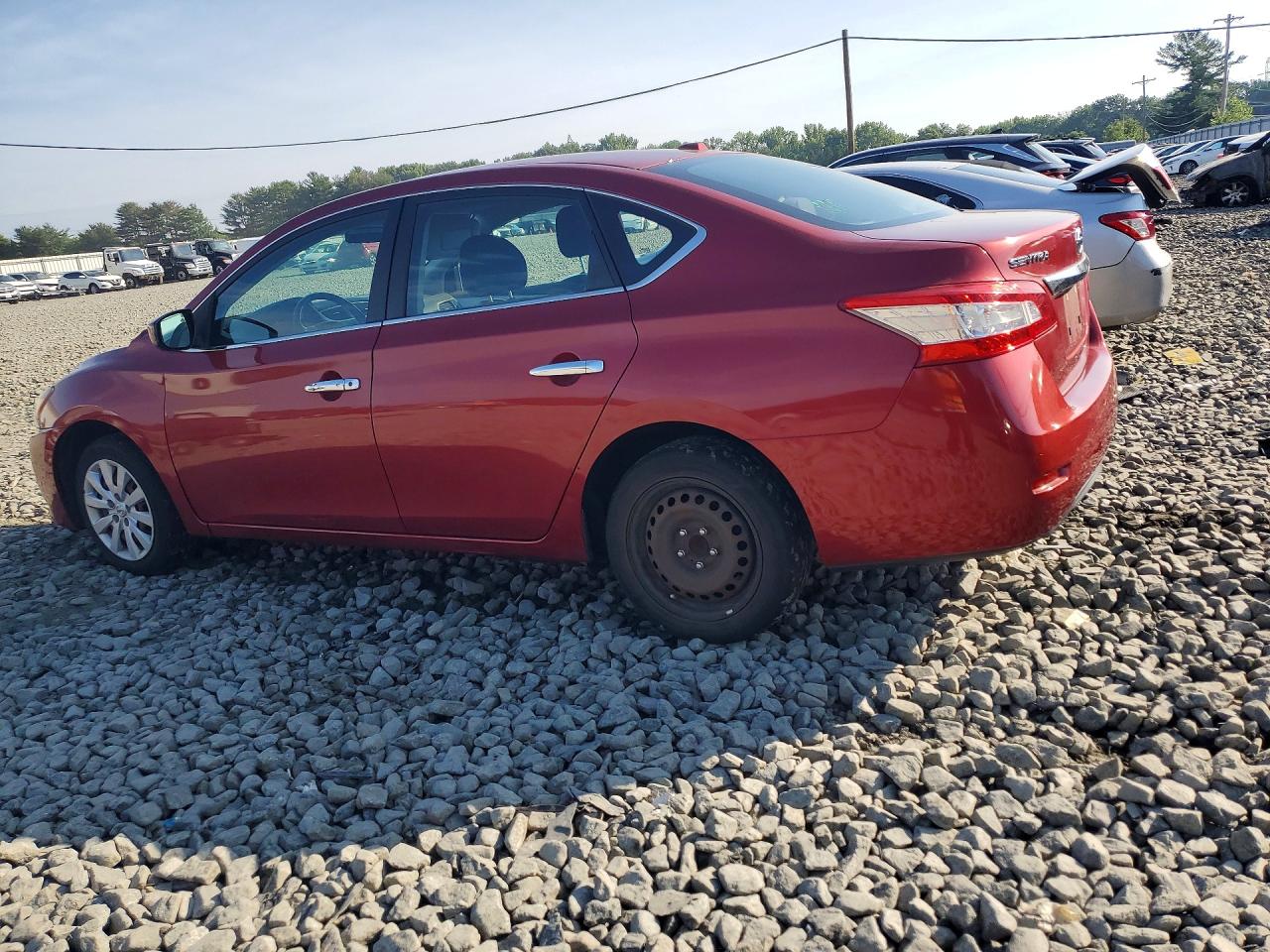 2015 Nissan Sentra Sv Бордовый vin: 3N1AB7AP7FL664913