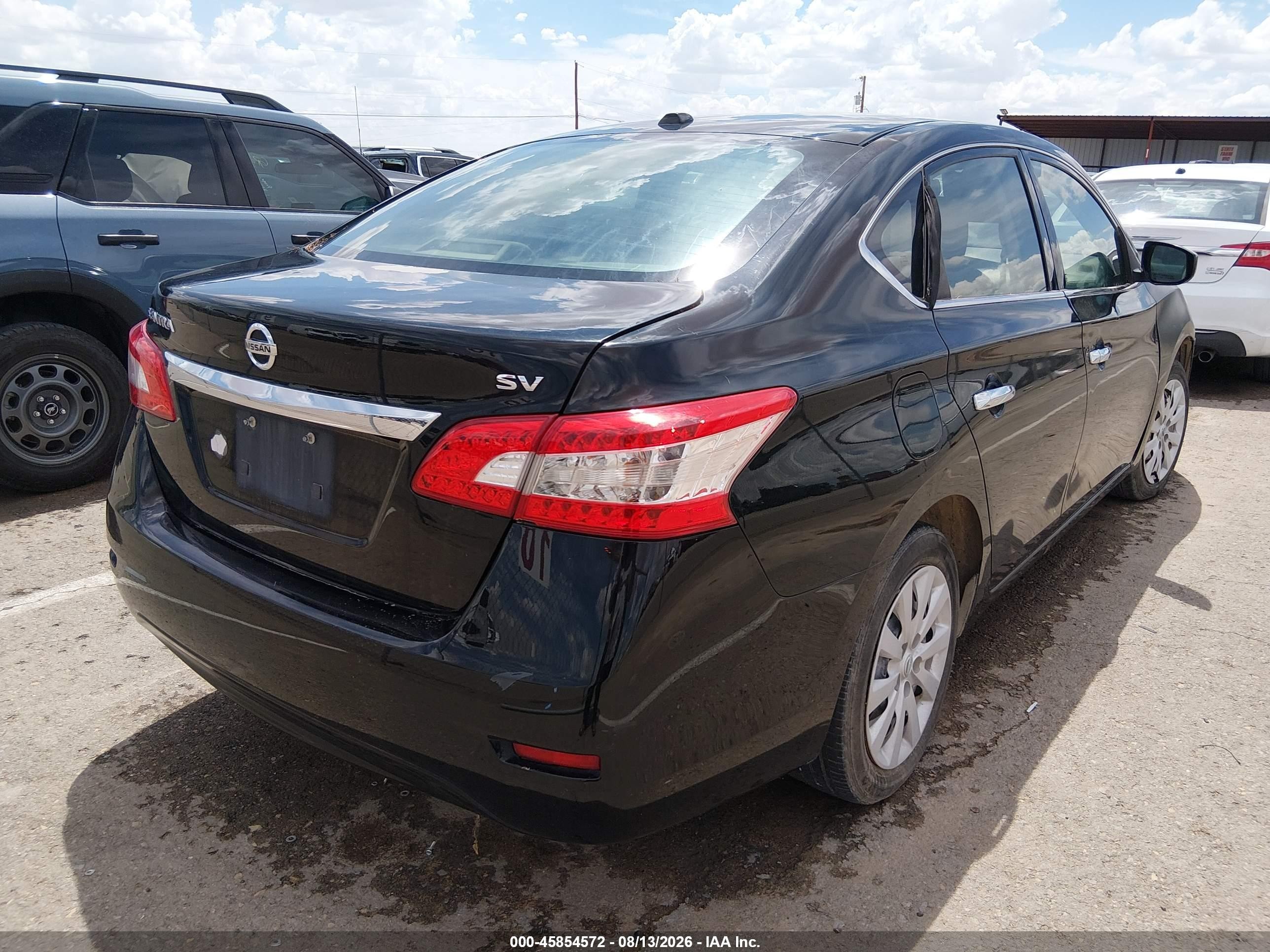 2015 Nissan Sentra Sv Черный vin: 3N1AB7AP7FL676852